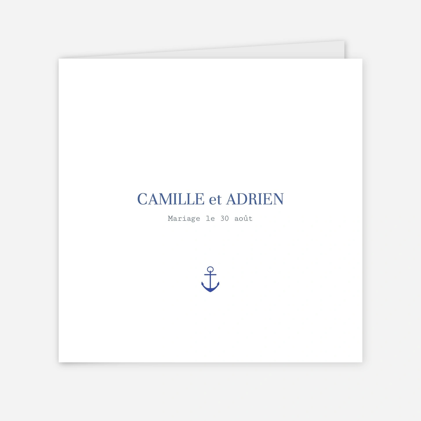 Faire-part mariage Marin