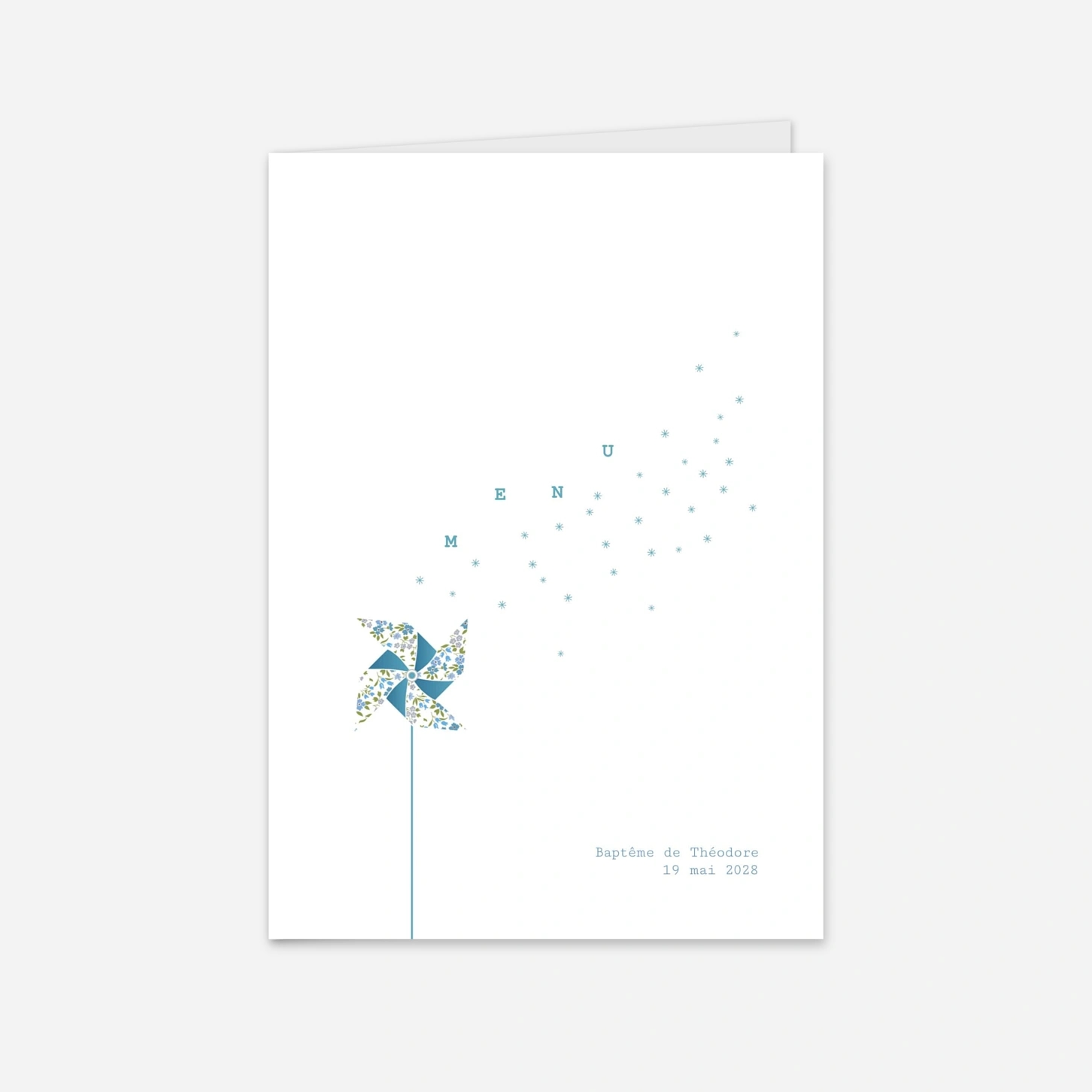 Menu baptême Moulin à vent