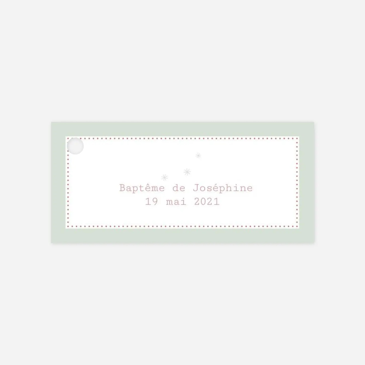 Étiquette baptême Moulin à vent