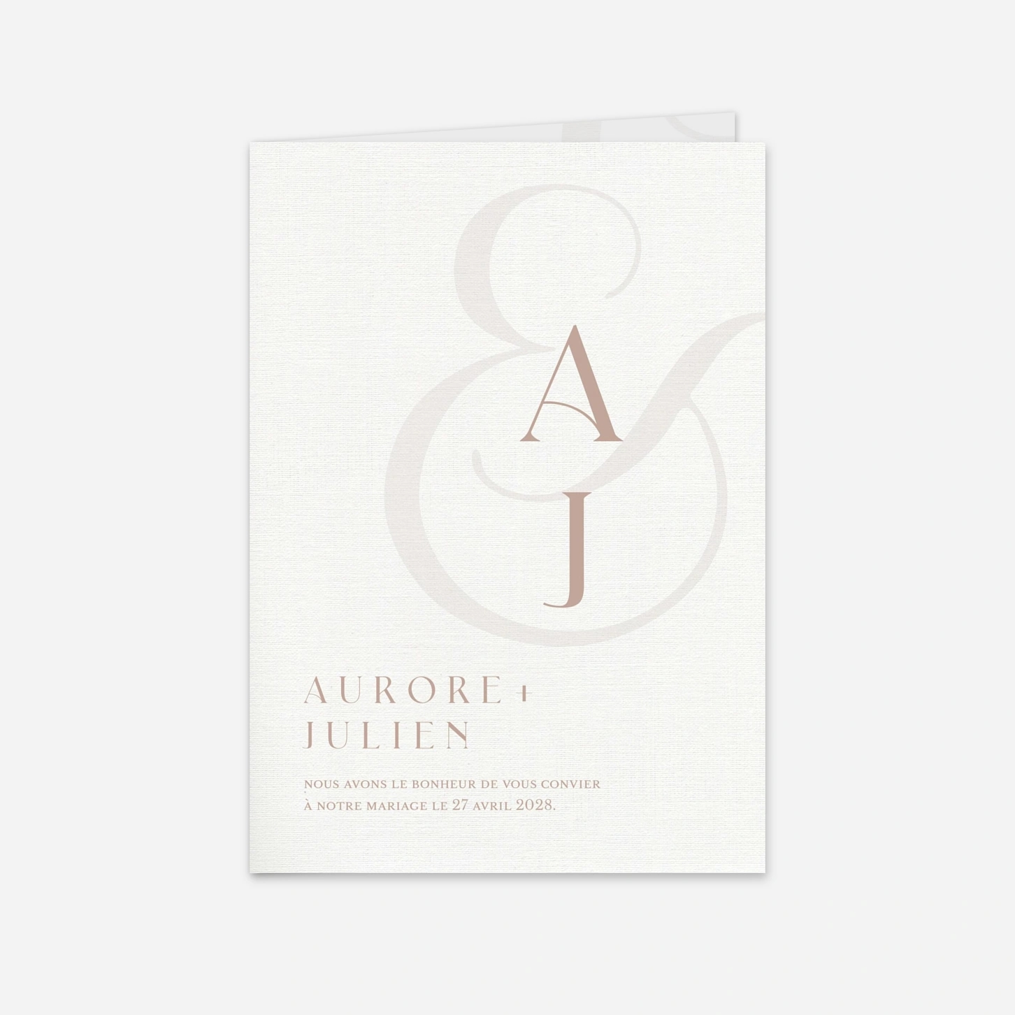 Faire-part mariage Typographie moderne