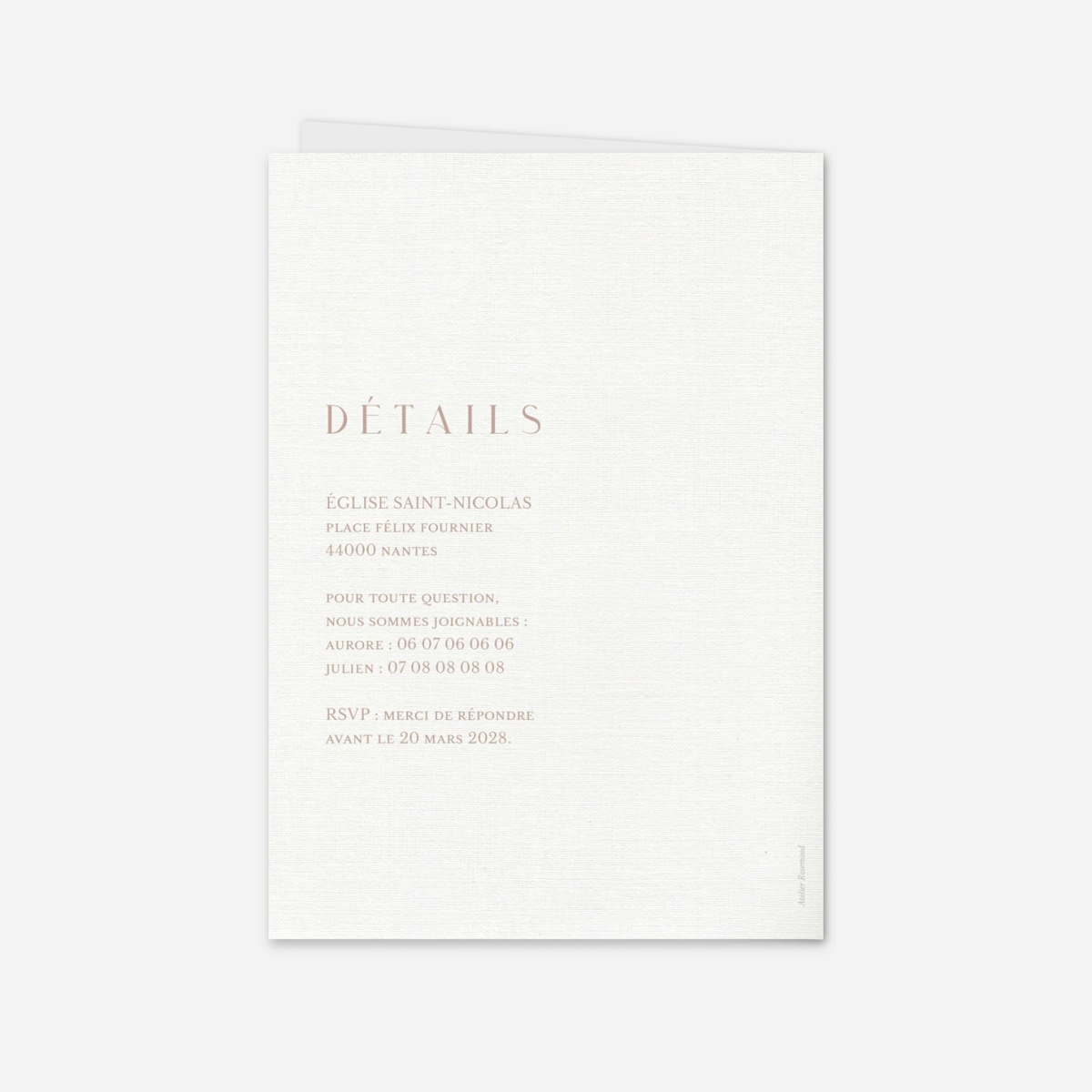 Faire-part mariage Typographie moderne