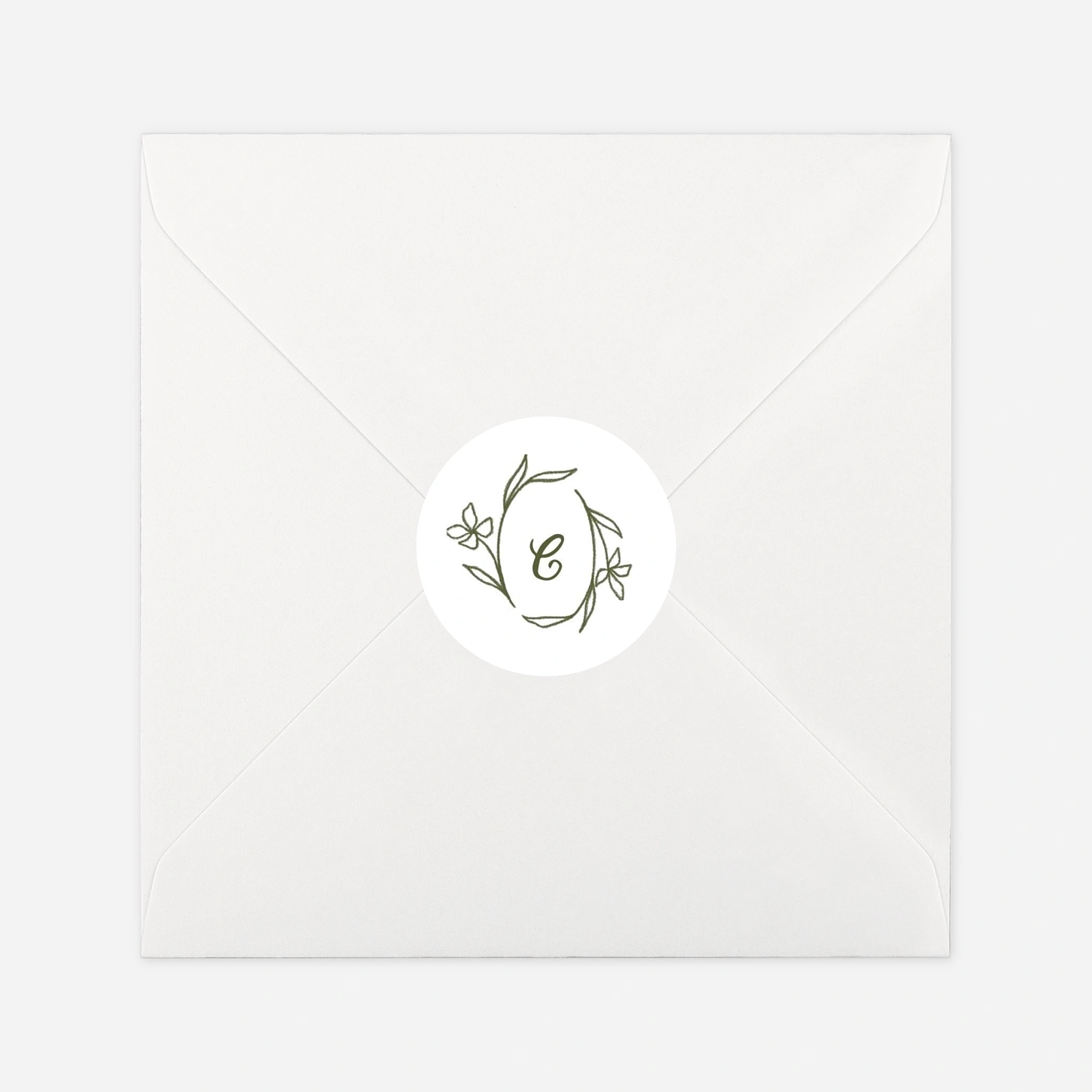 Stickers naissance Médaillon fleuri