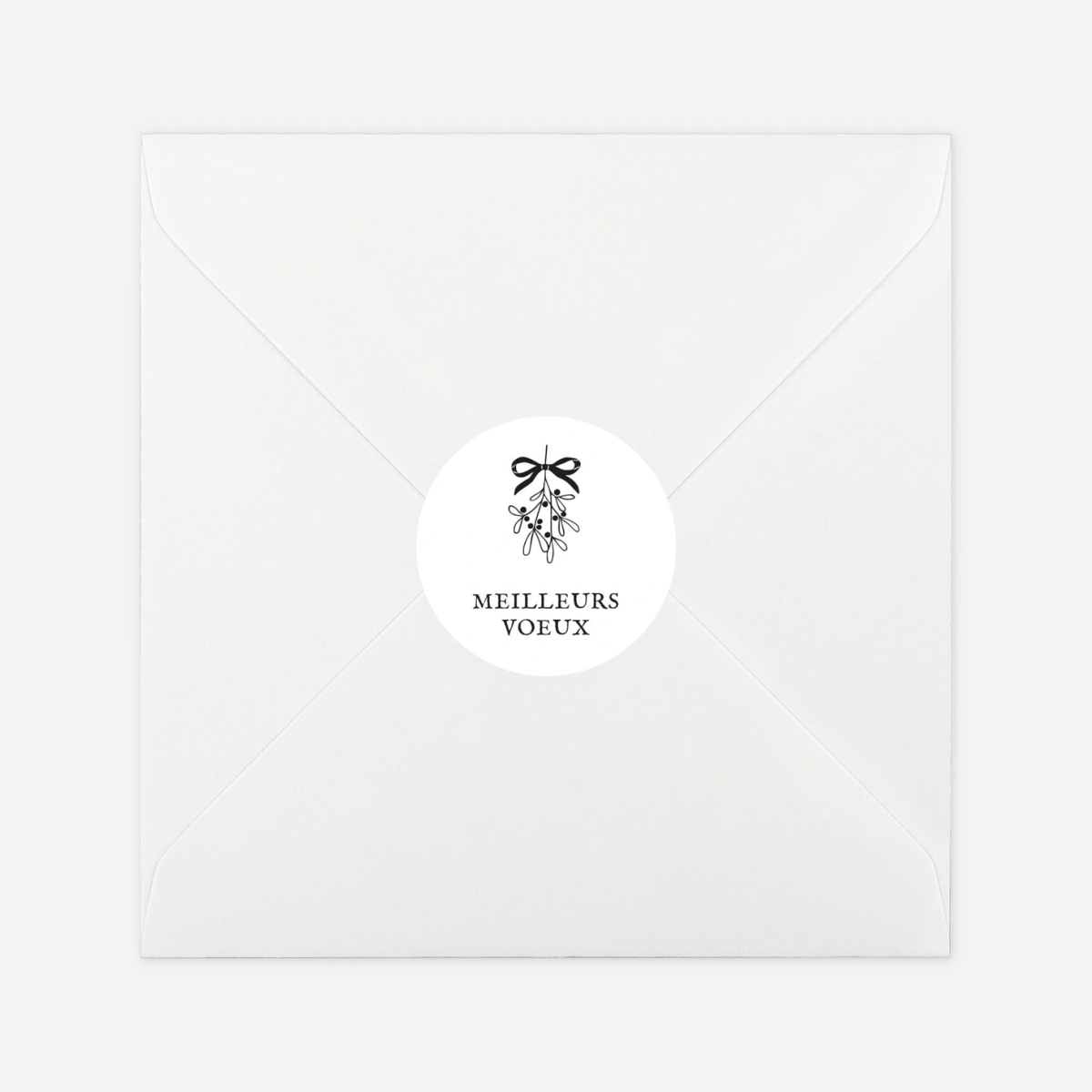 Étiquette cadeau Noël Médaillon hivernal