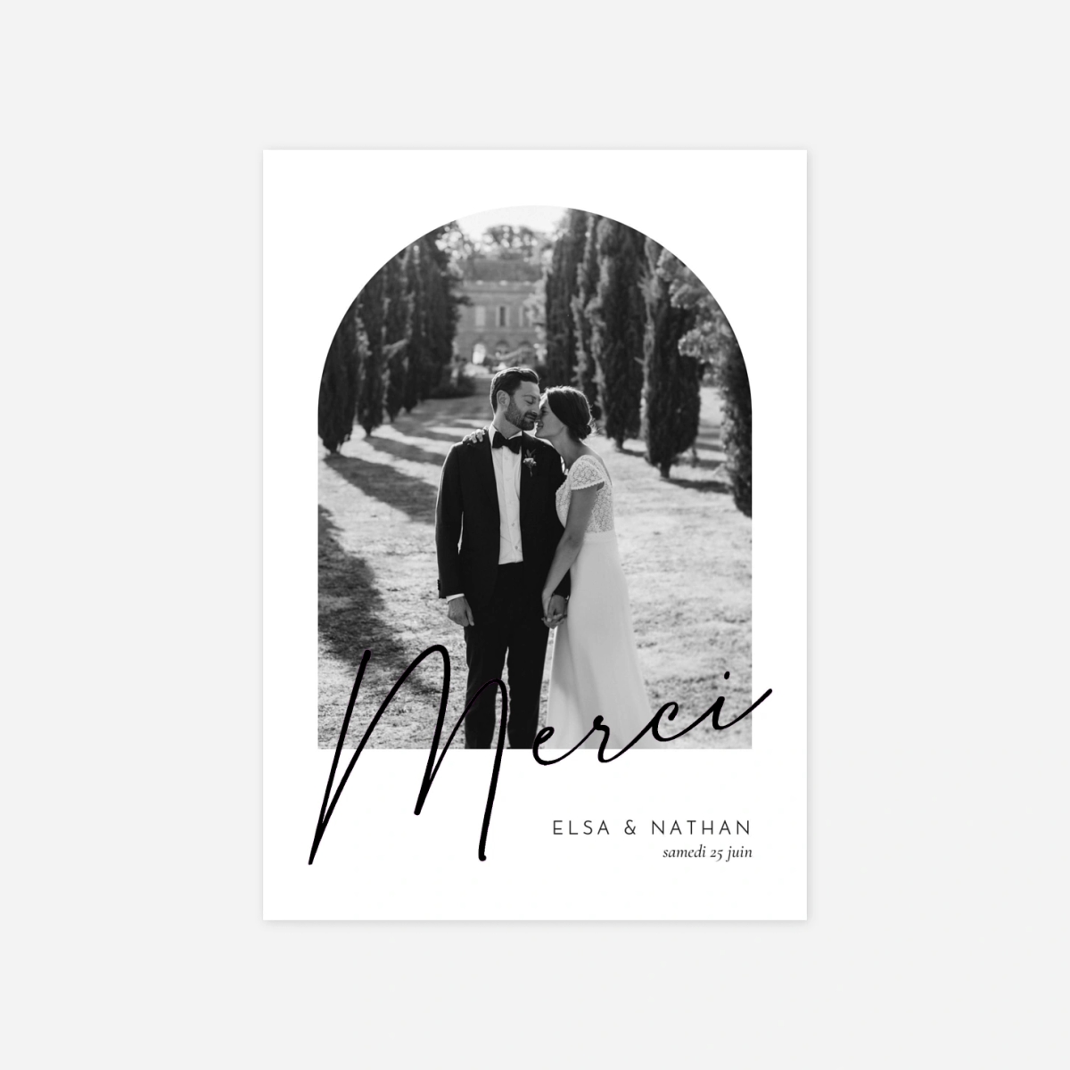 Carte de remerciements Merci