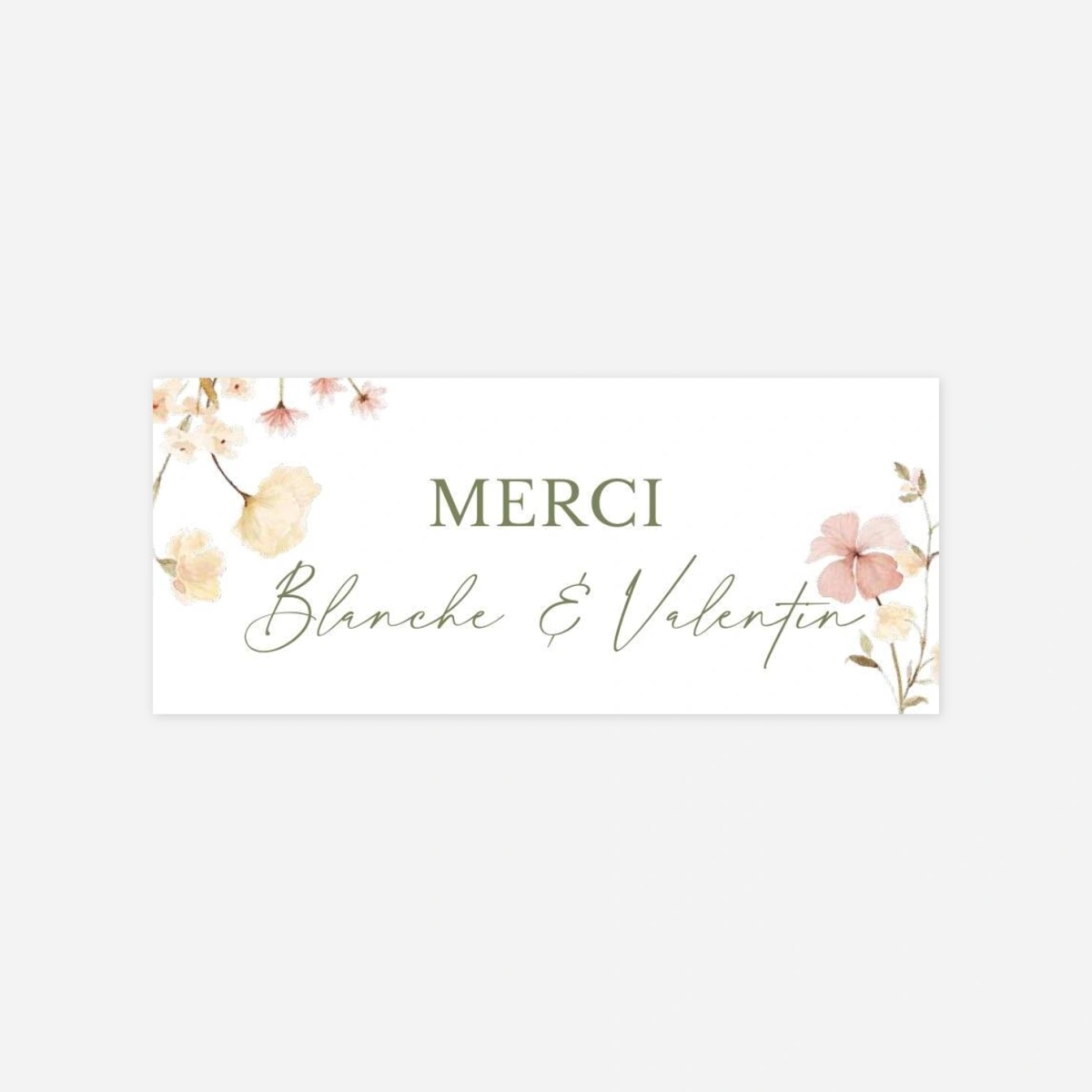 Stickers mariage Monogramme Floral