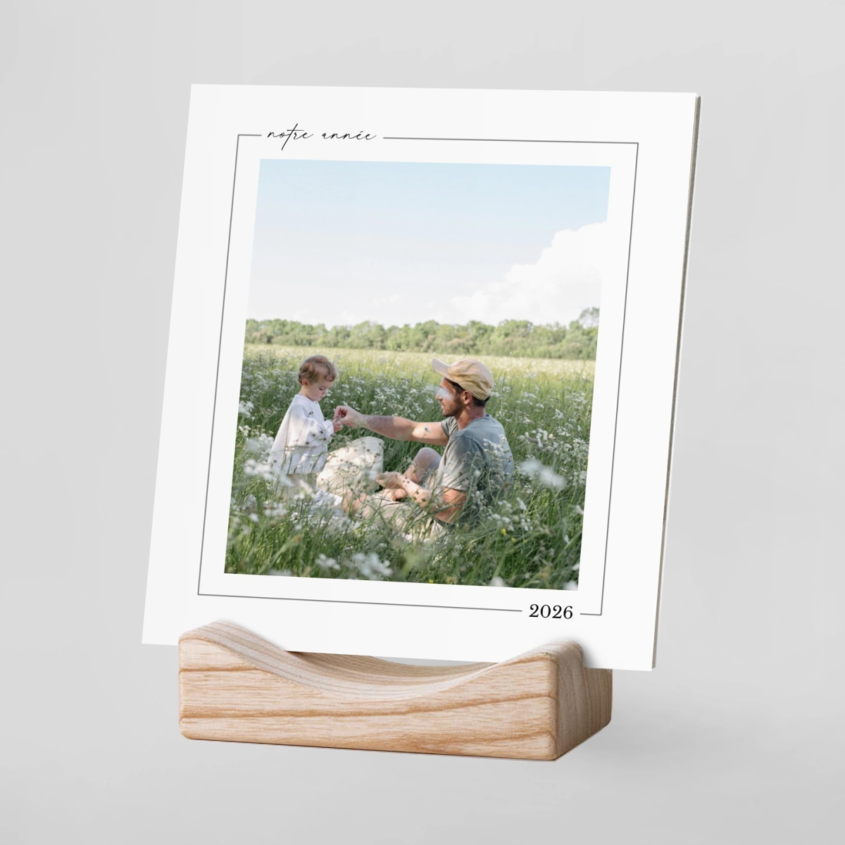 Calendrier photo avec support bois Moment Keeper