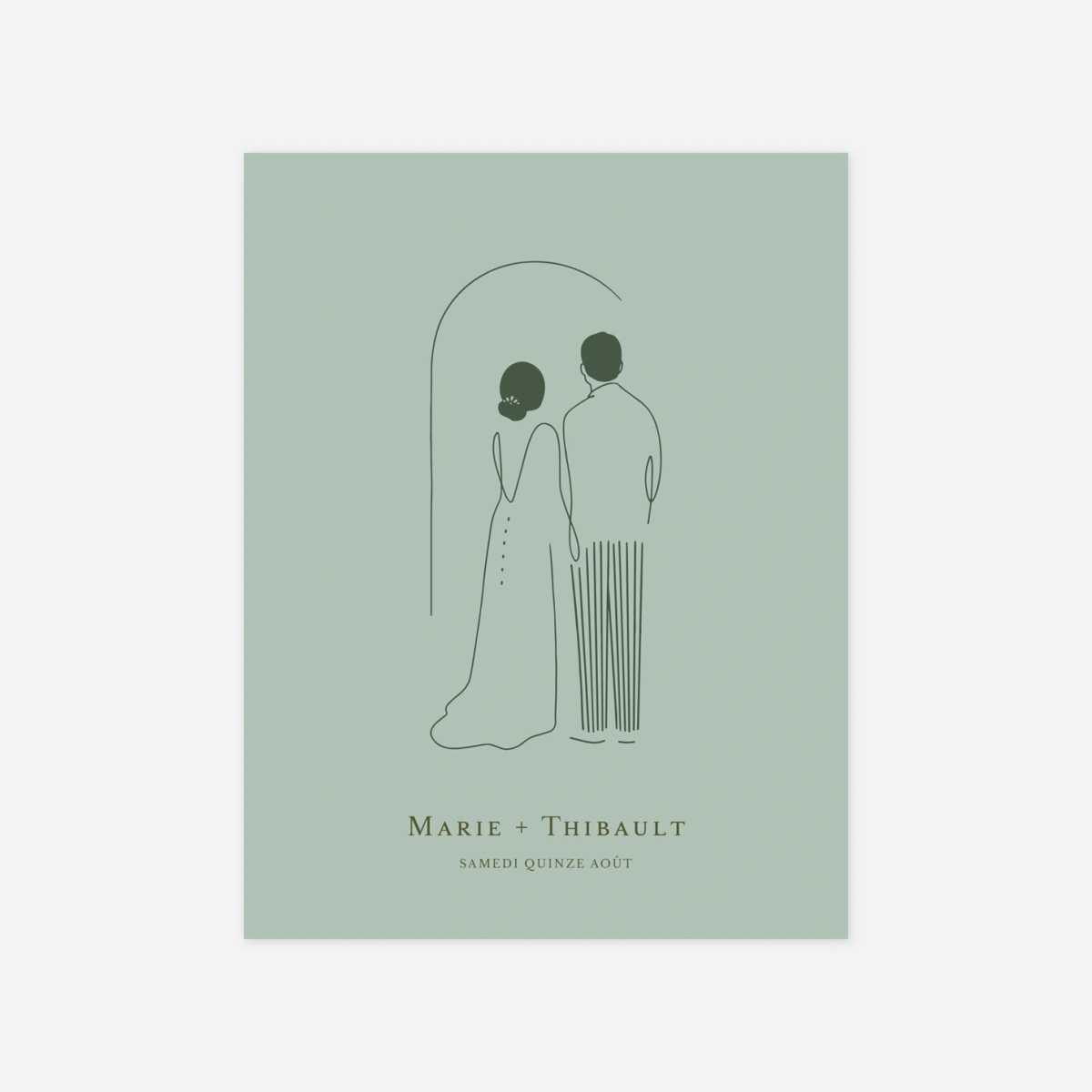 Faire-part mariage Mariés minimalistes