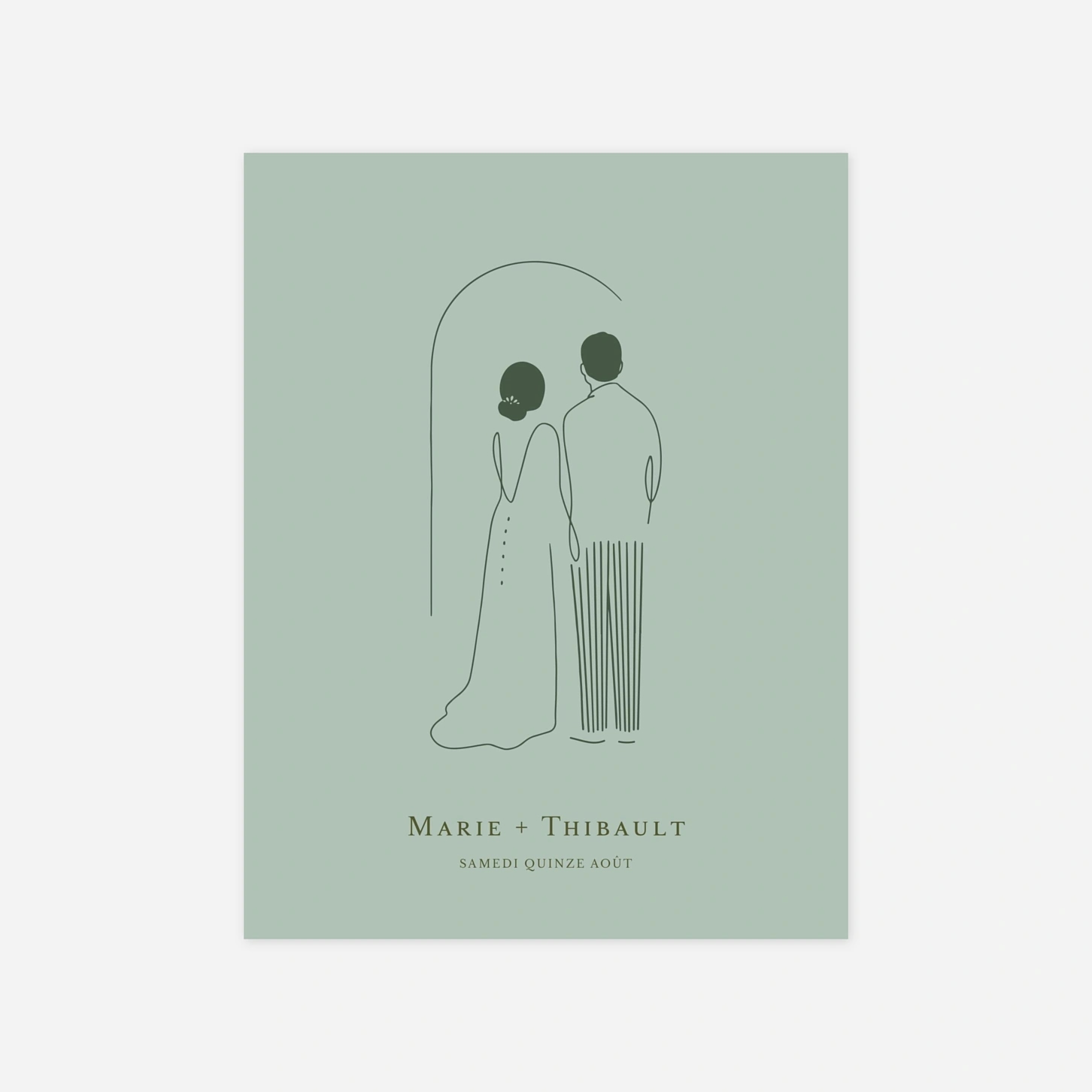 Faire-part mariage Mariés minimalistes