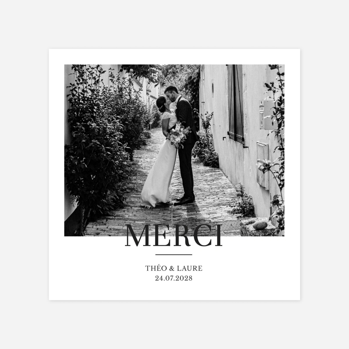 Carte de remerciements Moderne chic