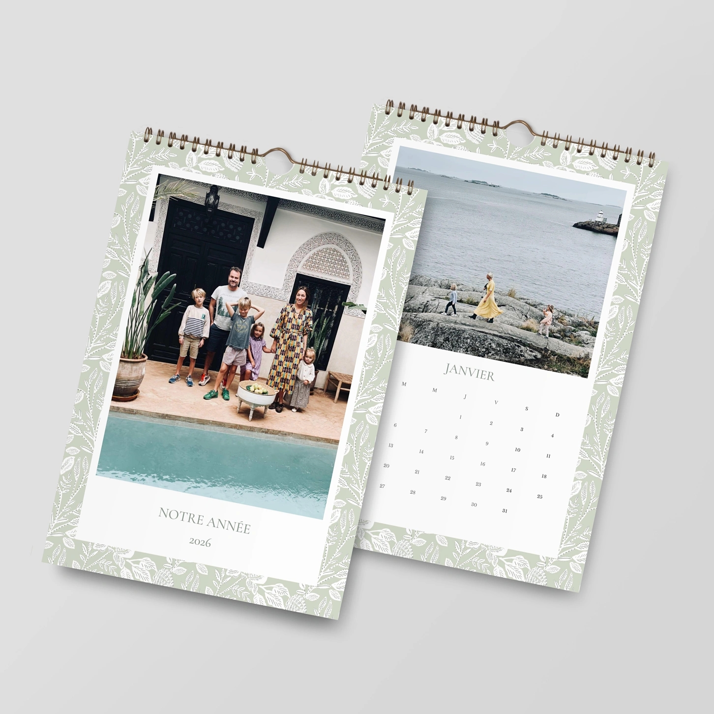 Calendrier mural cases personnalisables Moments floraux