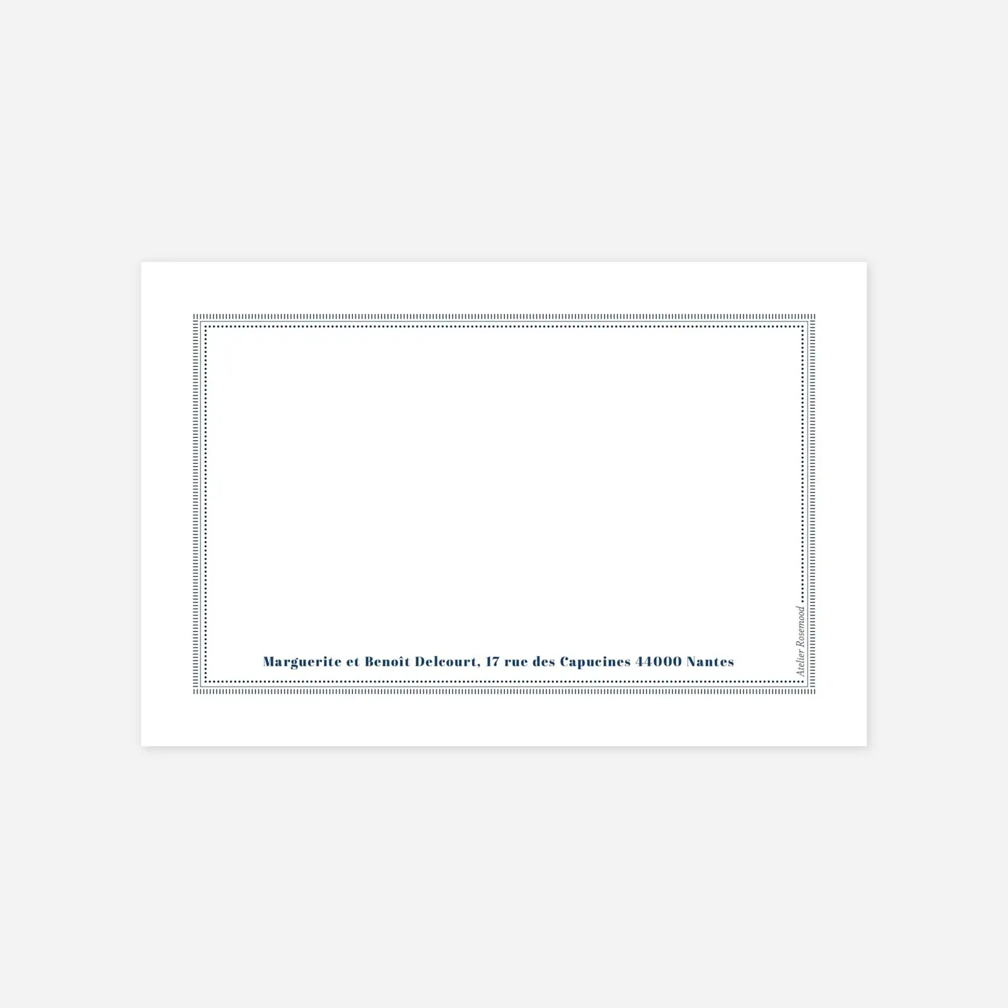 Carte de correspondance Monogramme