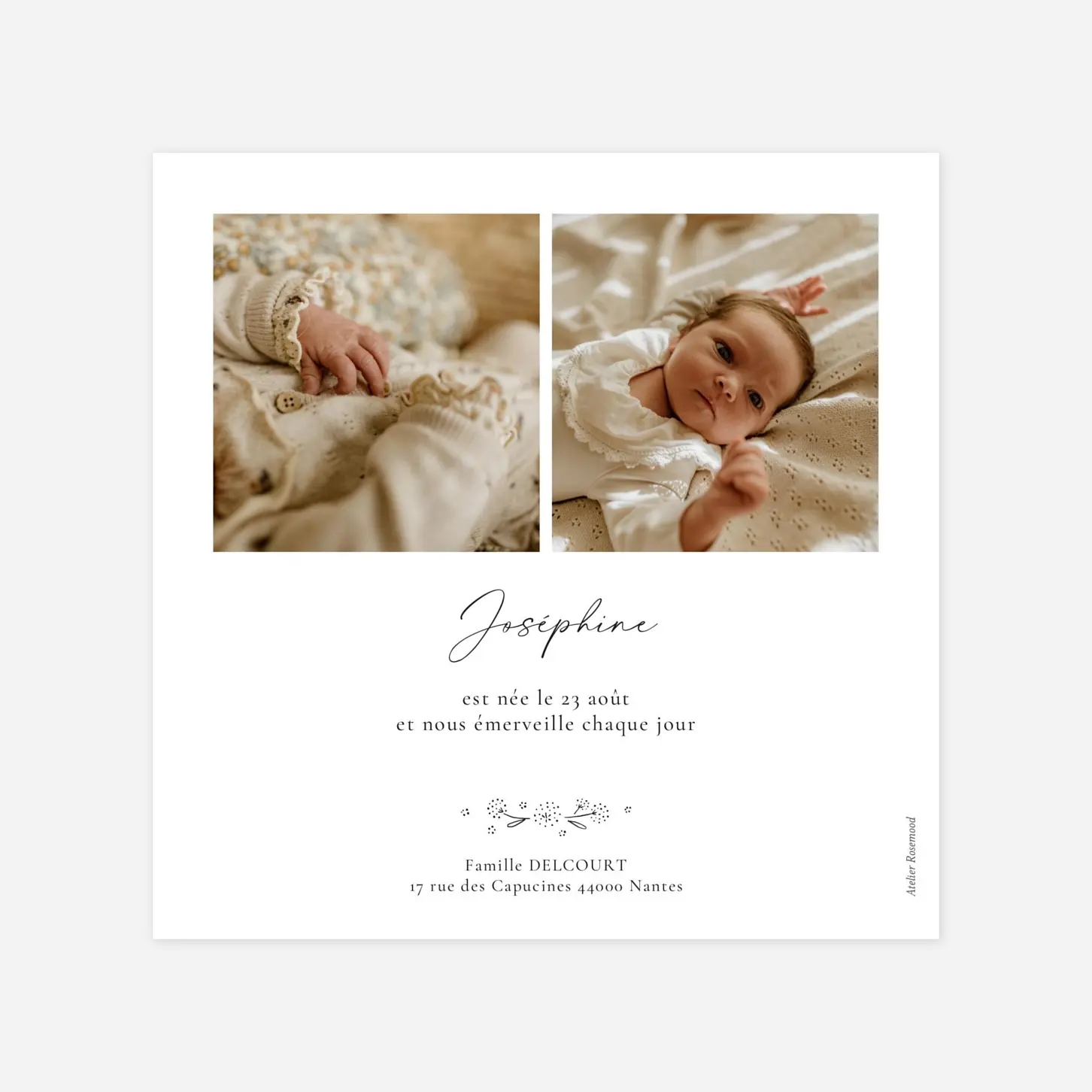 Faire-part naissance Mon petit berceau II