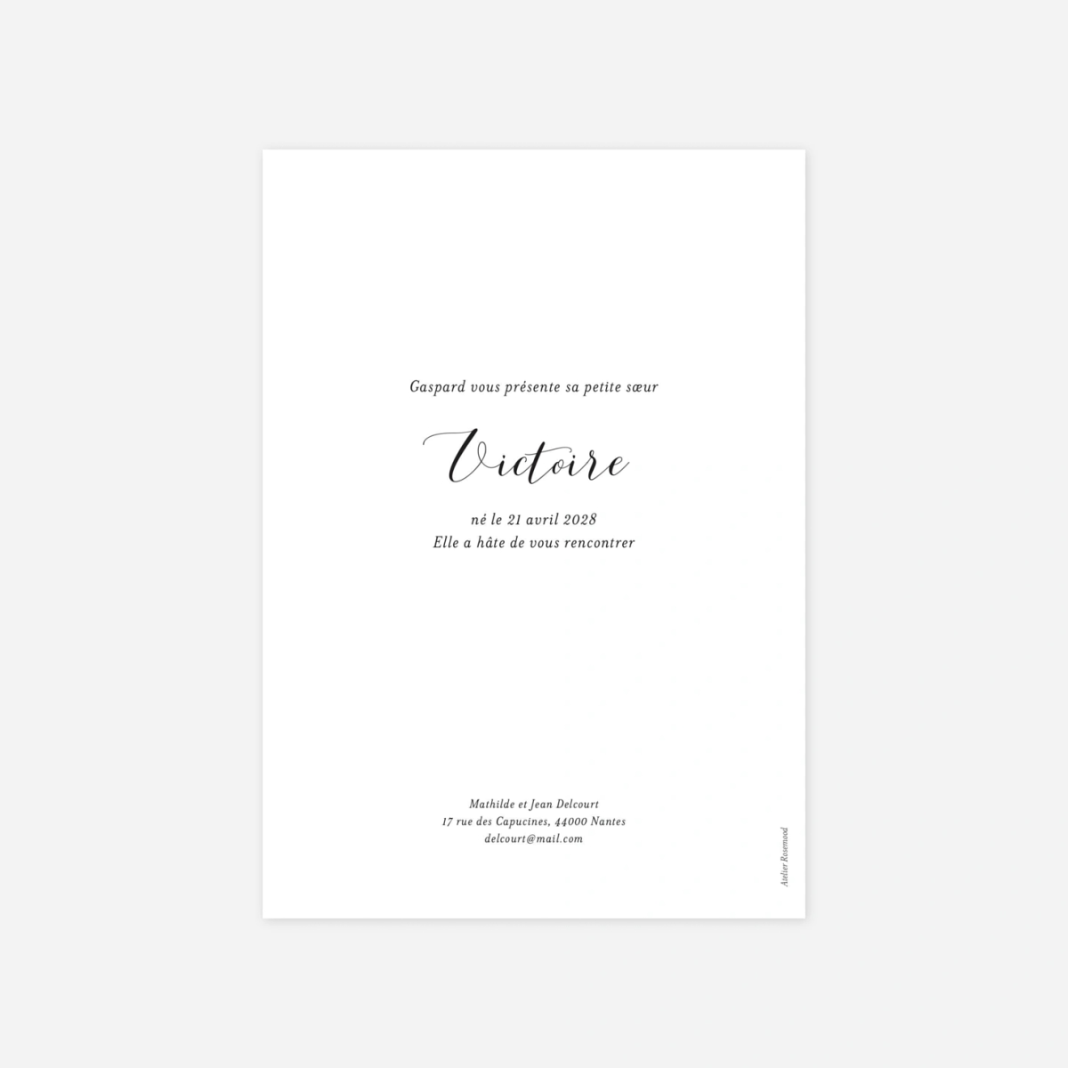 Faire-part naissance Mes petits pictos multi photo