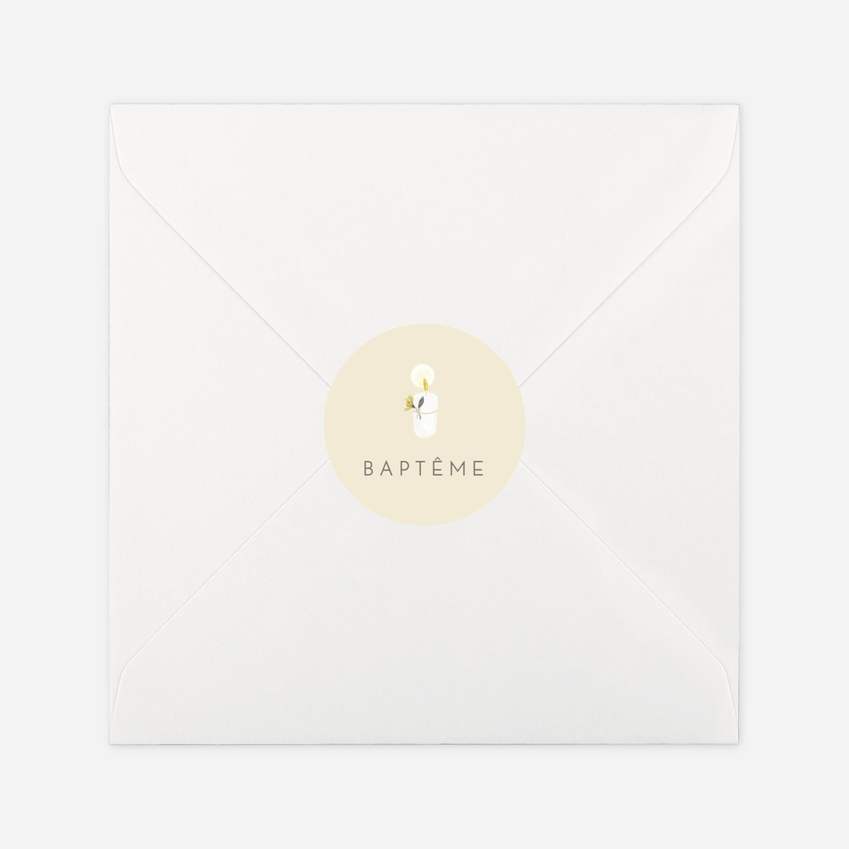 Stickers pour enveloppes baptême Mon petit trousseau