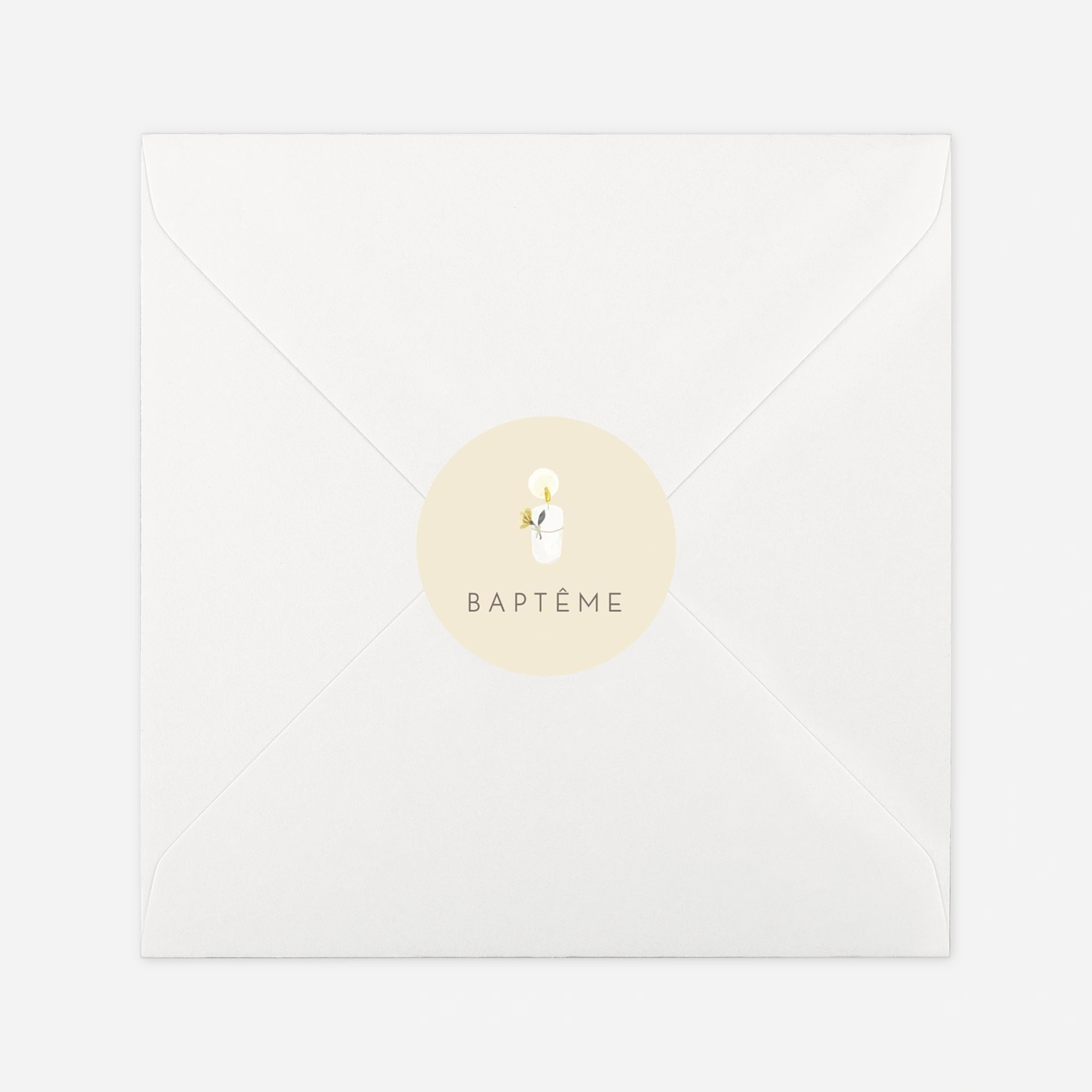 Stickers pour enveloppes baptême Mon petit trousseau