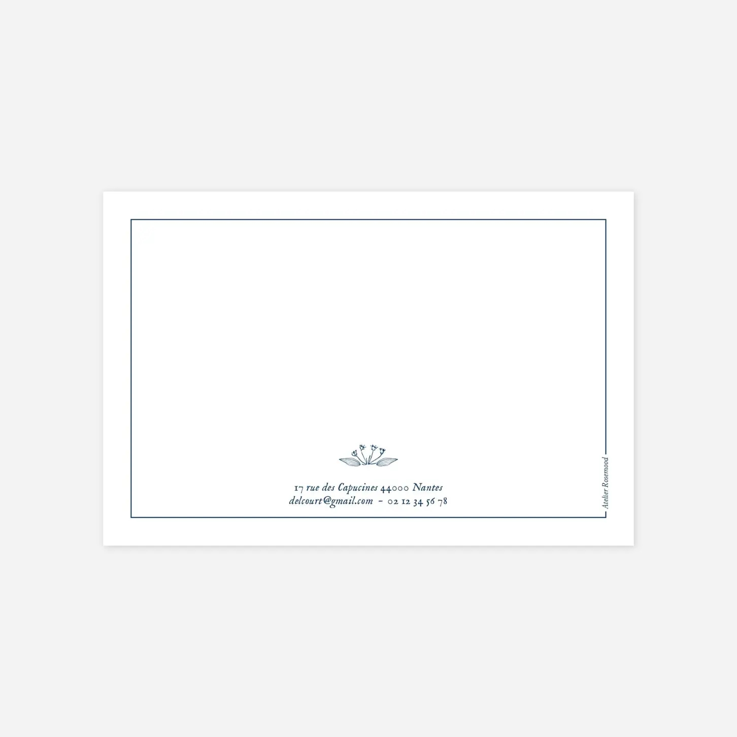 Carte de correspondance Nature chic