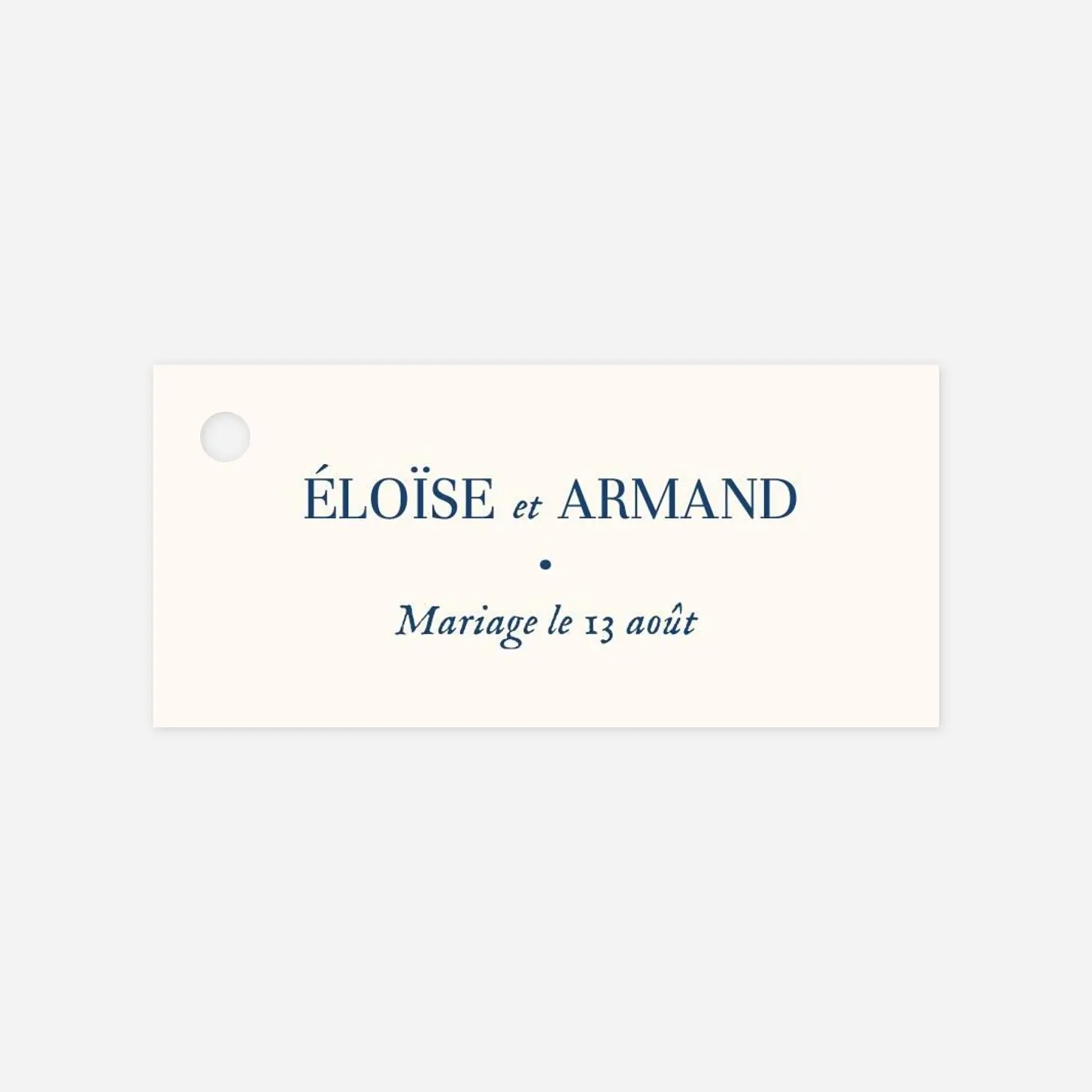 Etiquette perforée mariage Nature chic