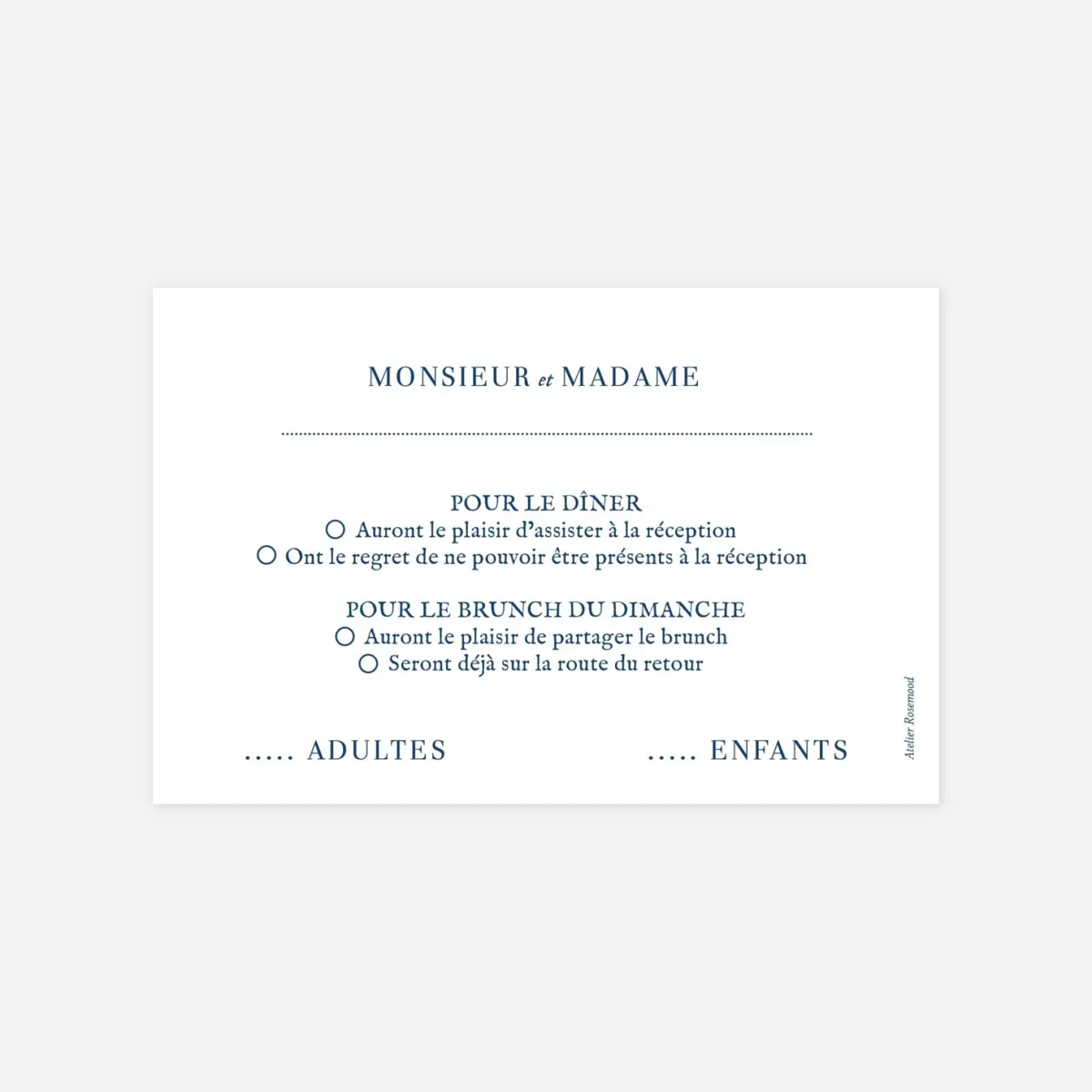 Carton réponse Nature chic