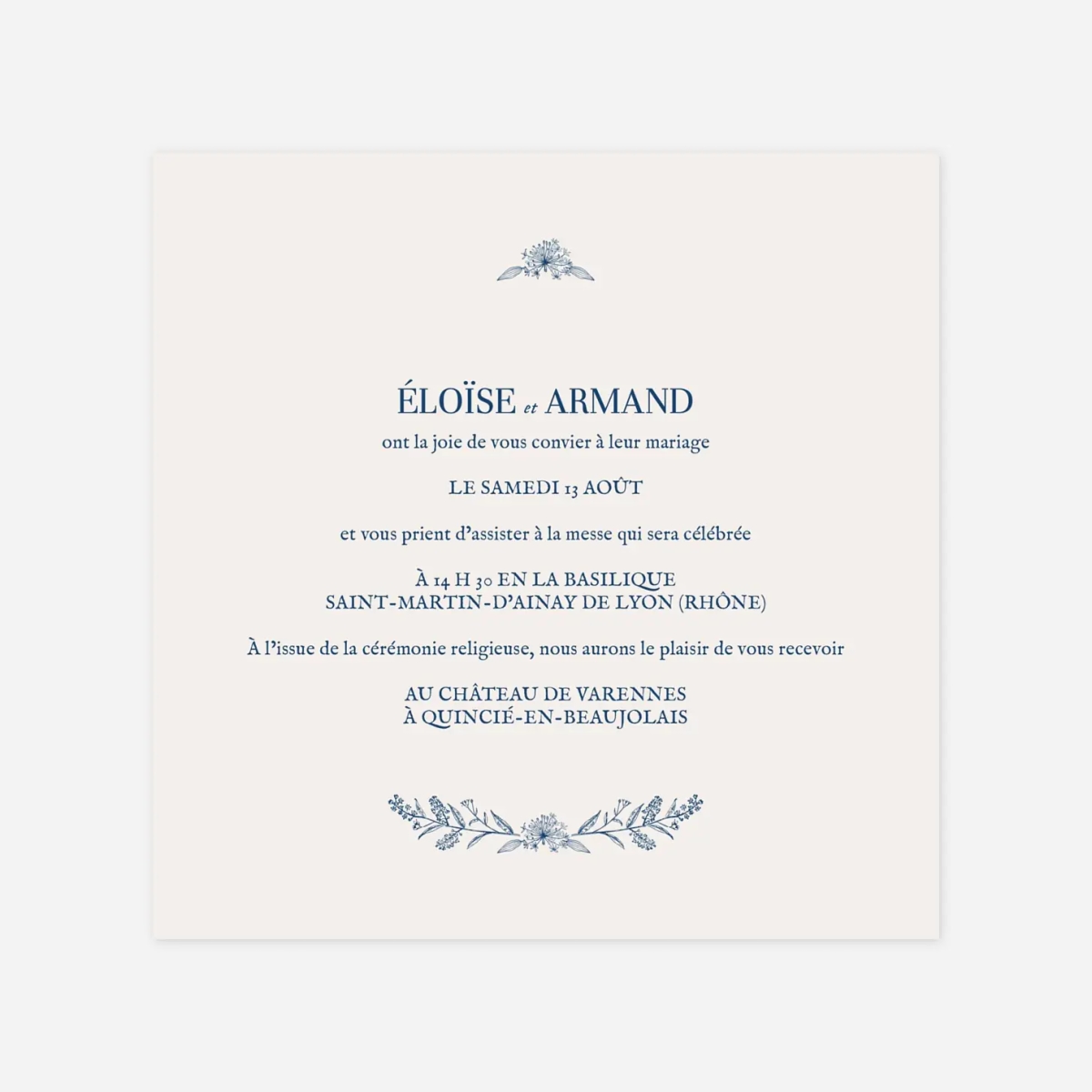 Faire-part mariage Nature chic