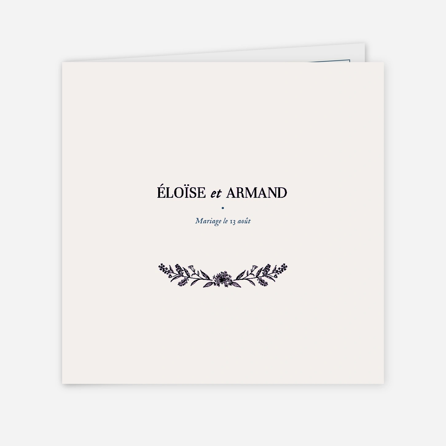 Faire-part mariage Nature chic