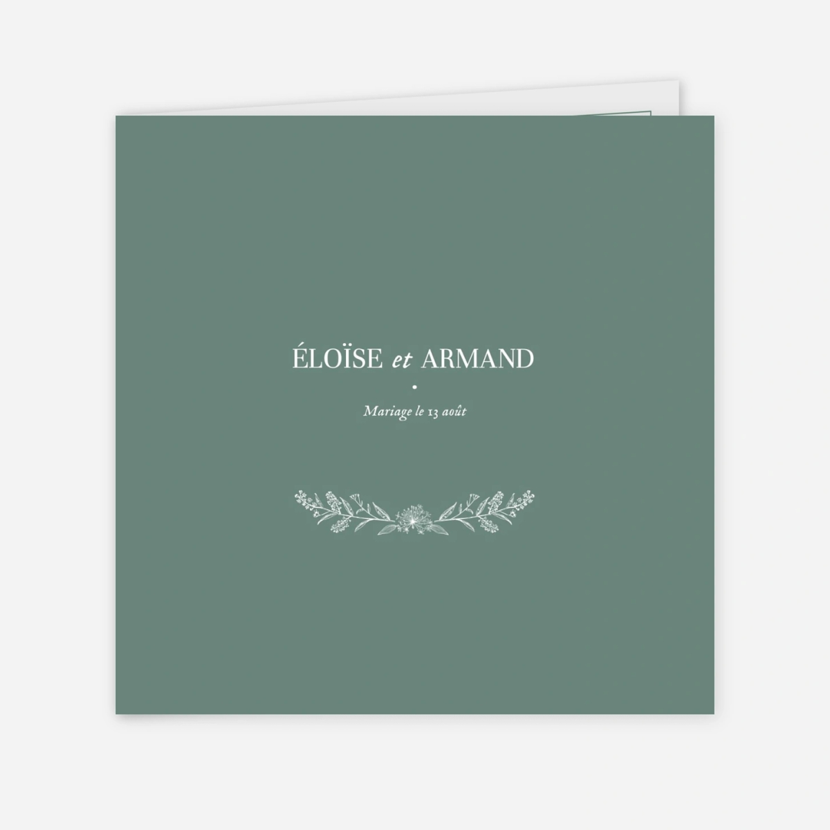 Faire-part mariage Nature chic