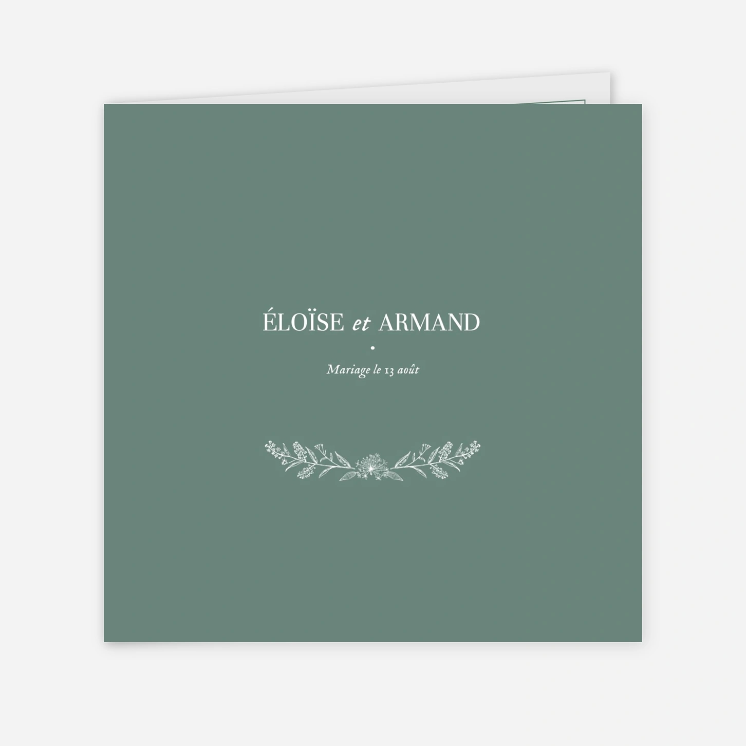 Faire-part mariage Nature chic