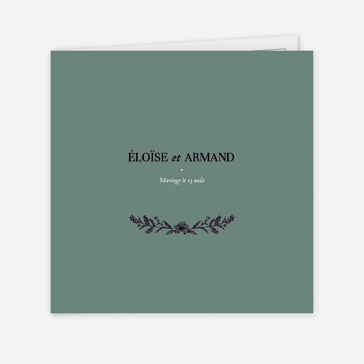 Faire-part mariage Nature chic