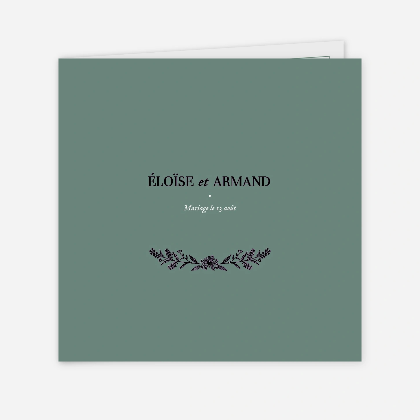 Faire-part mariage Nature chic