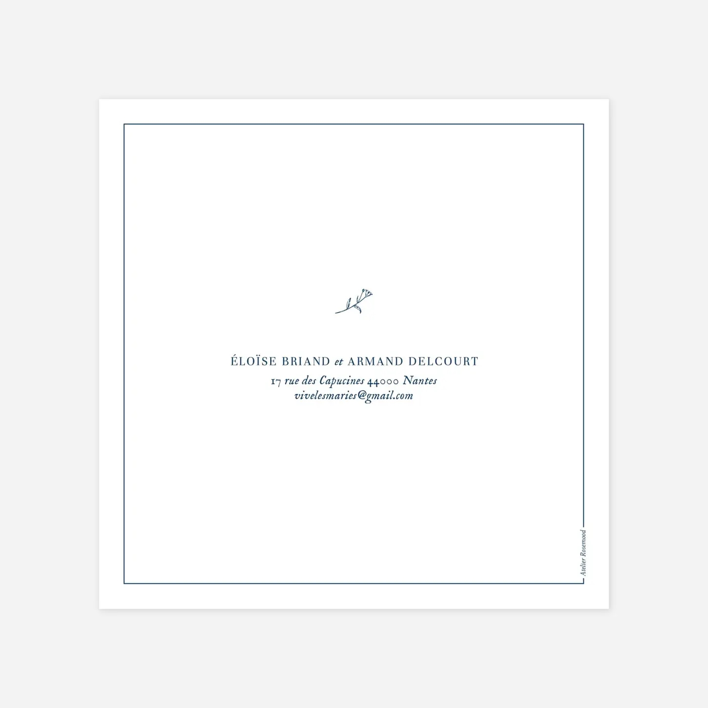 Faire-part mariage Nature chic