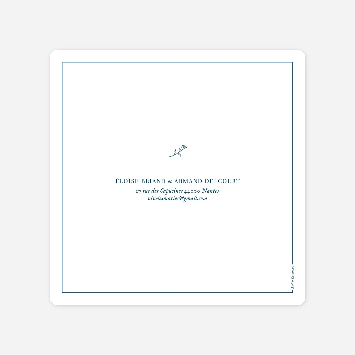 Faire-part mariage Nature chic