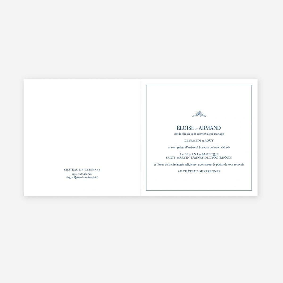 Faire-part mariage Nature chic