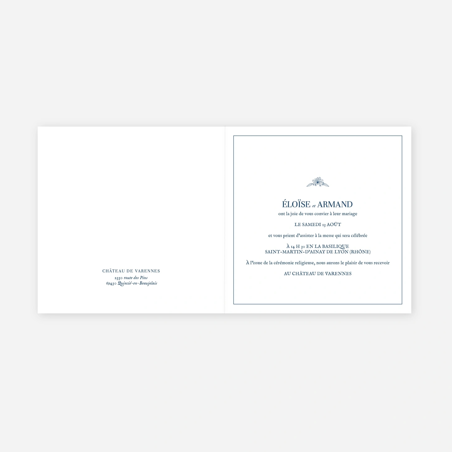 Faire-part mariage Nature chic