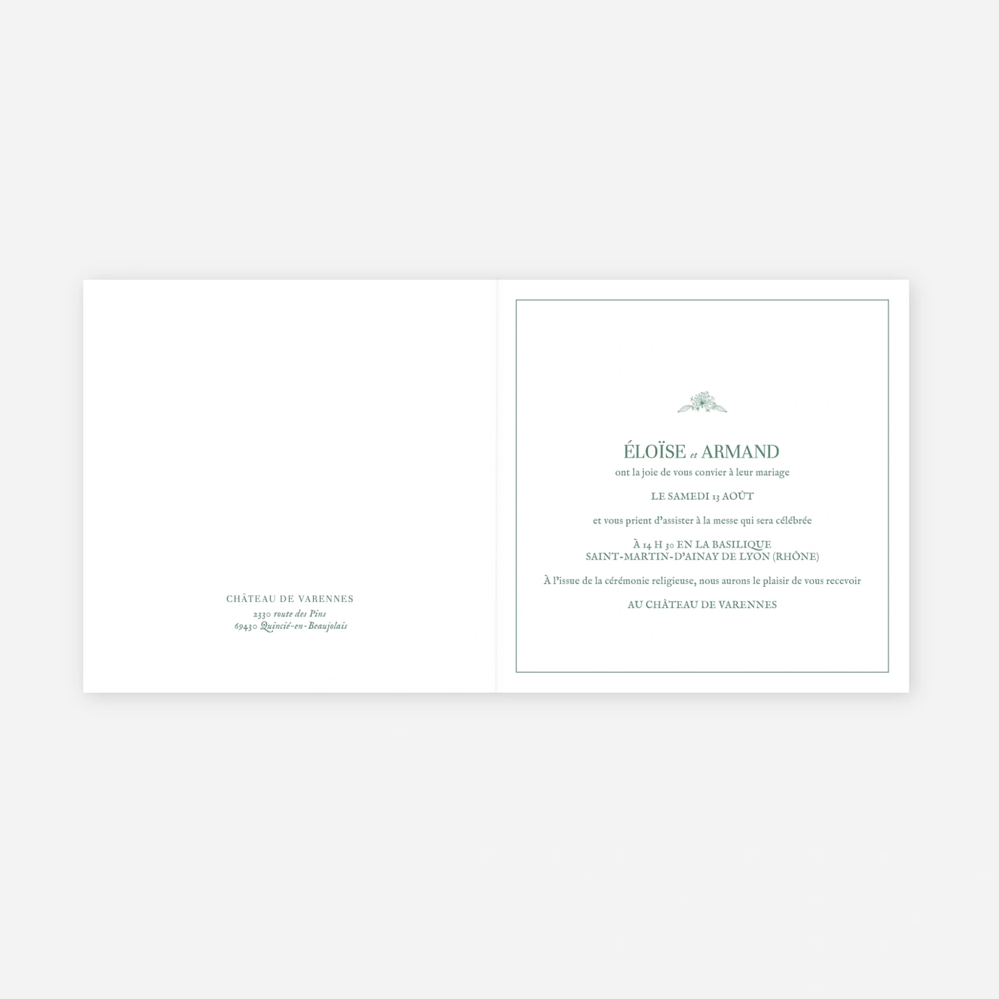 Faire-part mariage Nature chic