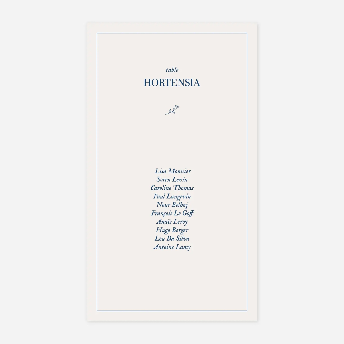 Nom de table mariage Nature chic