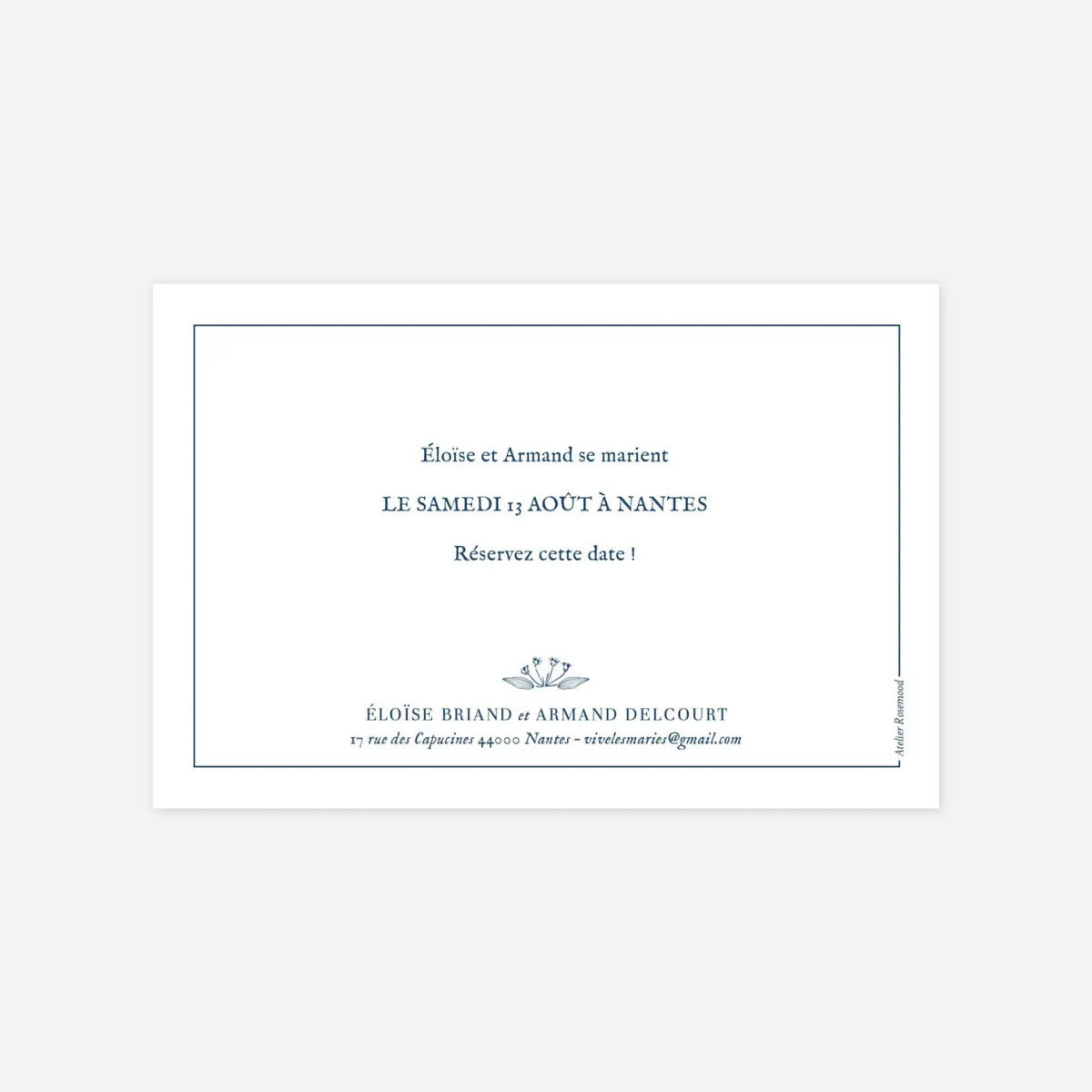 Save the date Nature chic