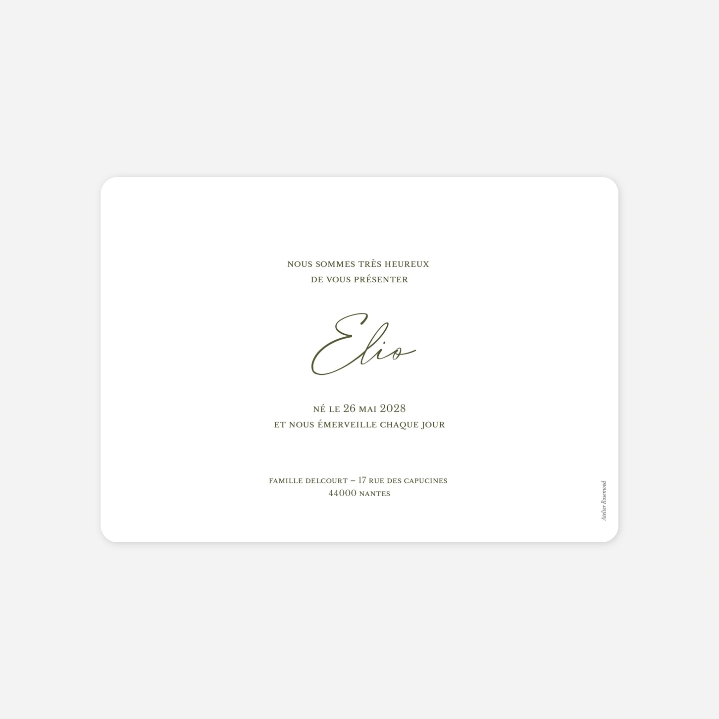 Faire-part naissance Naissance