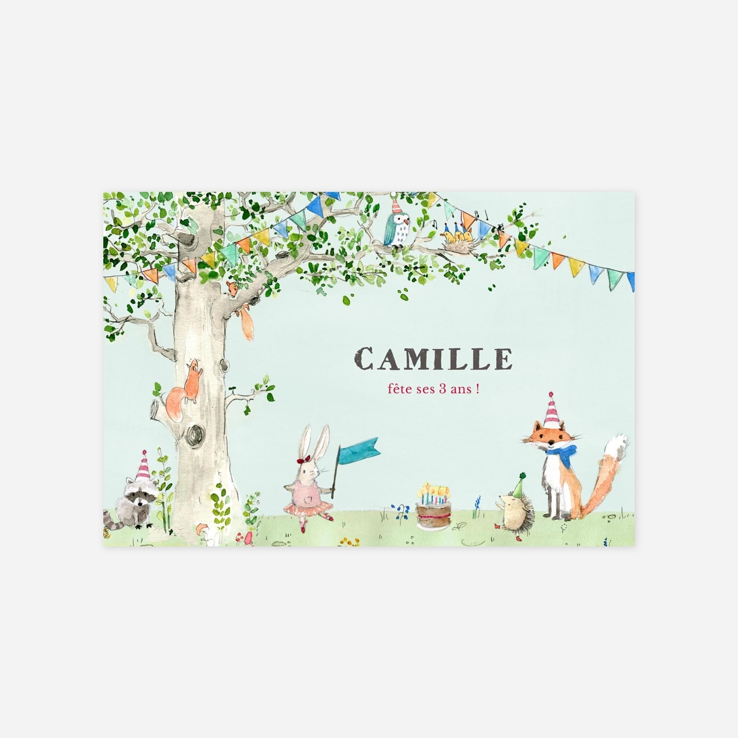invitation anniversaire enfant Nous irons au bois