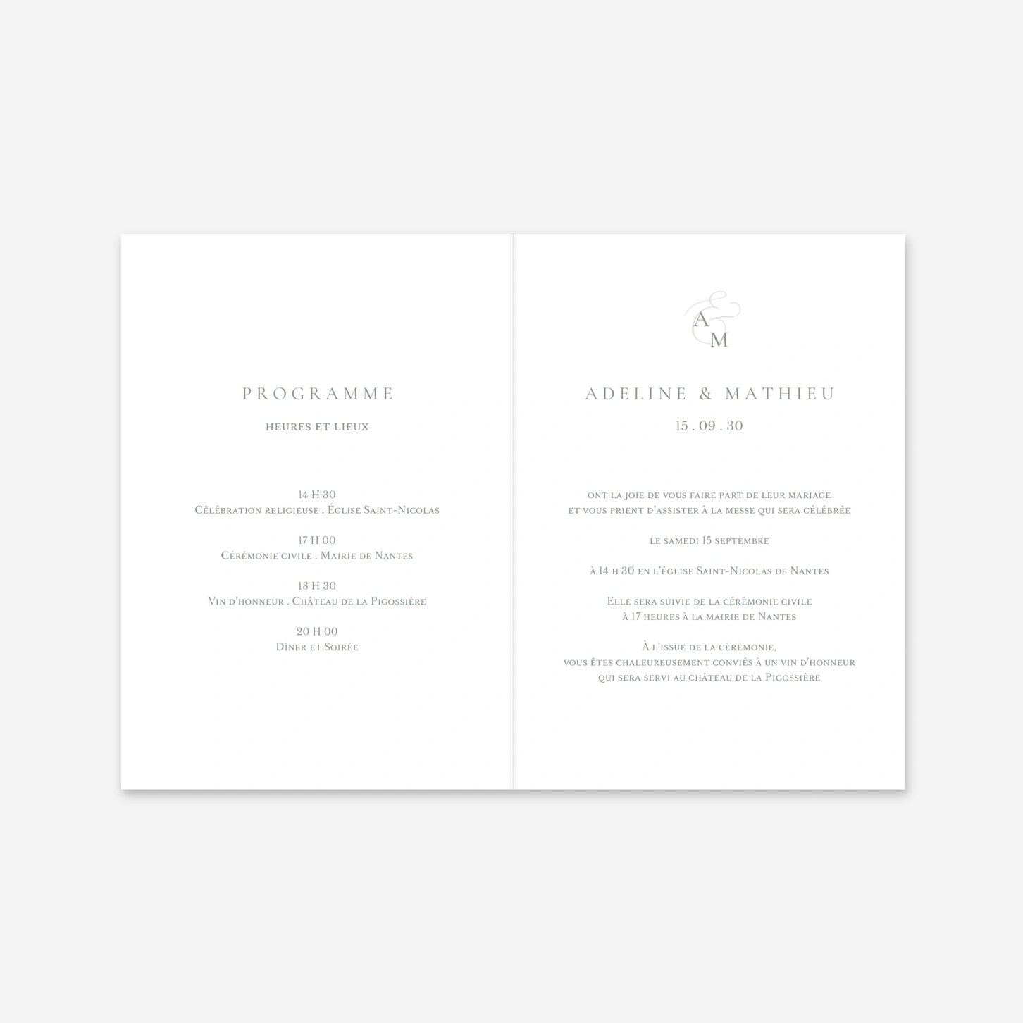 Faire-part mariage Notre lien