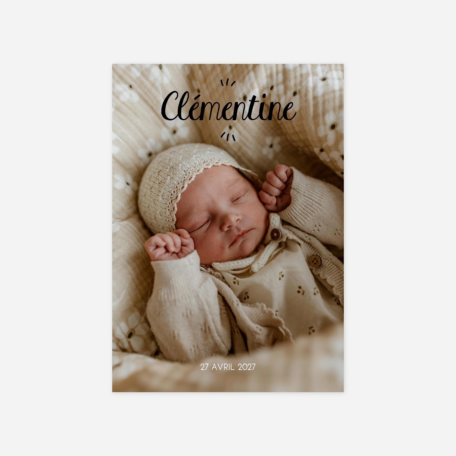 Faire-part naissance Notre merveille