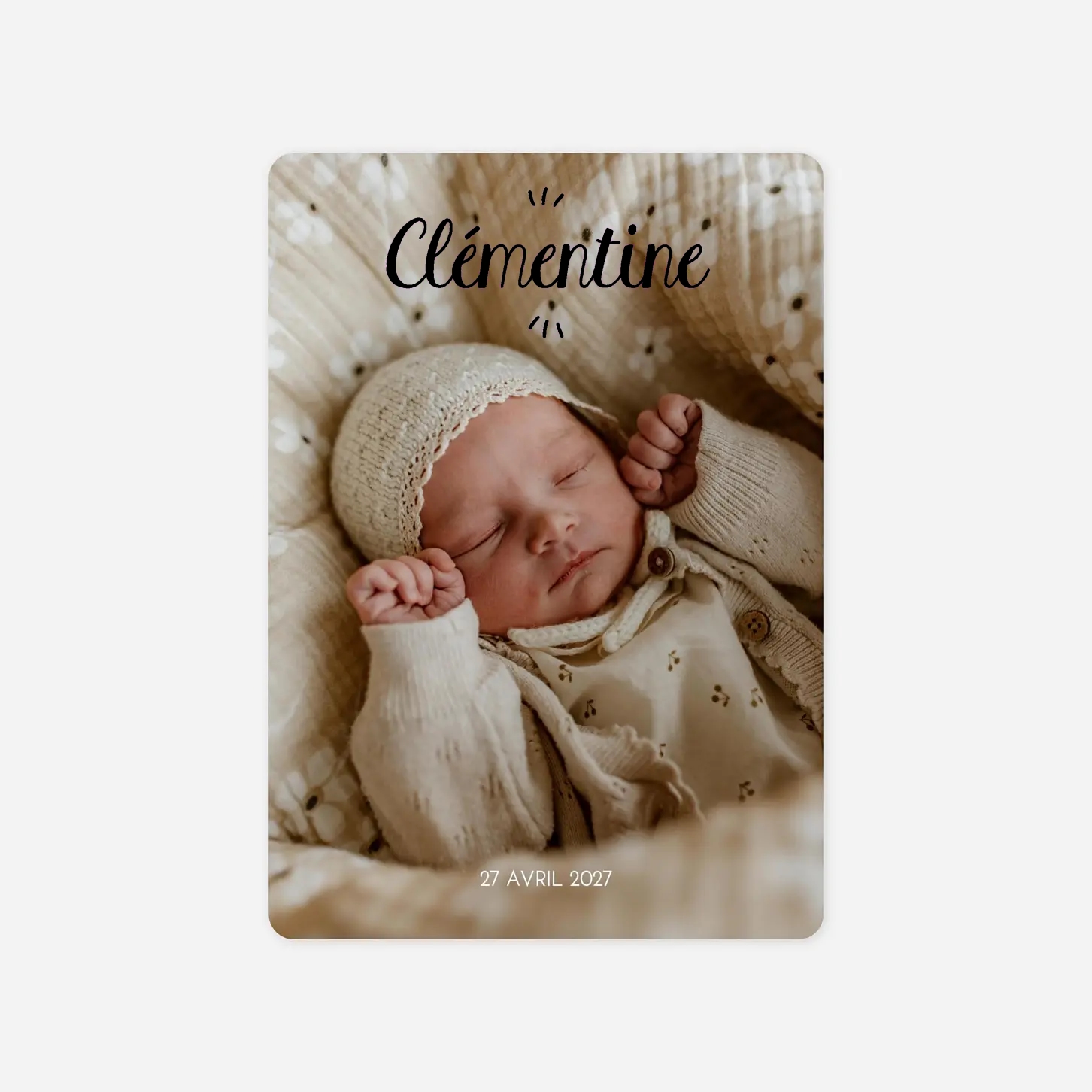 Faire-part naissance Notre merveille