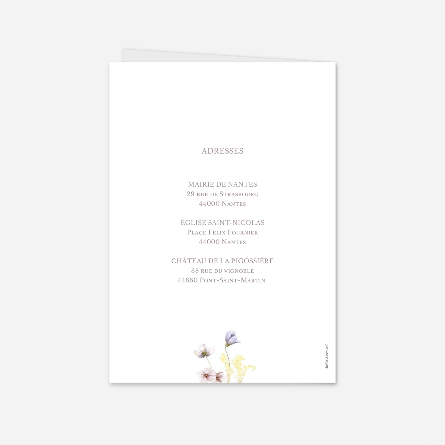 Faire-part mariage Noces fleuries