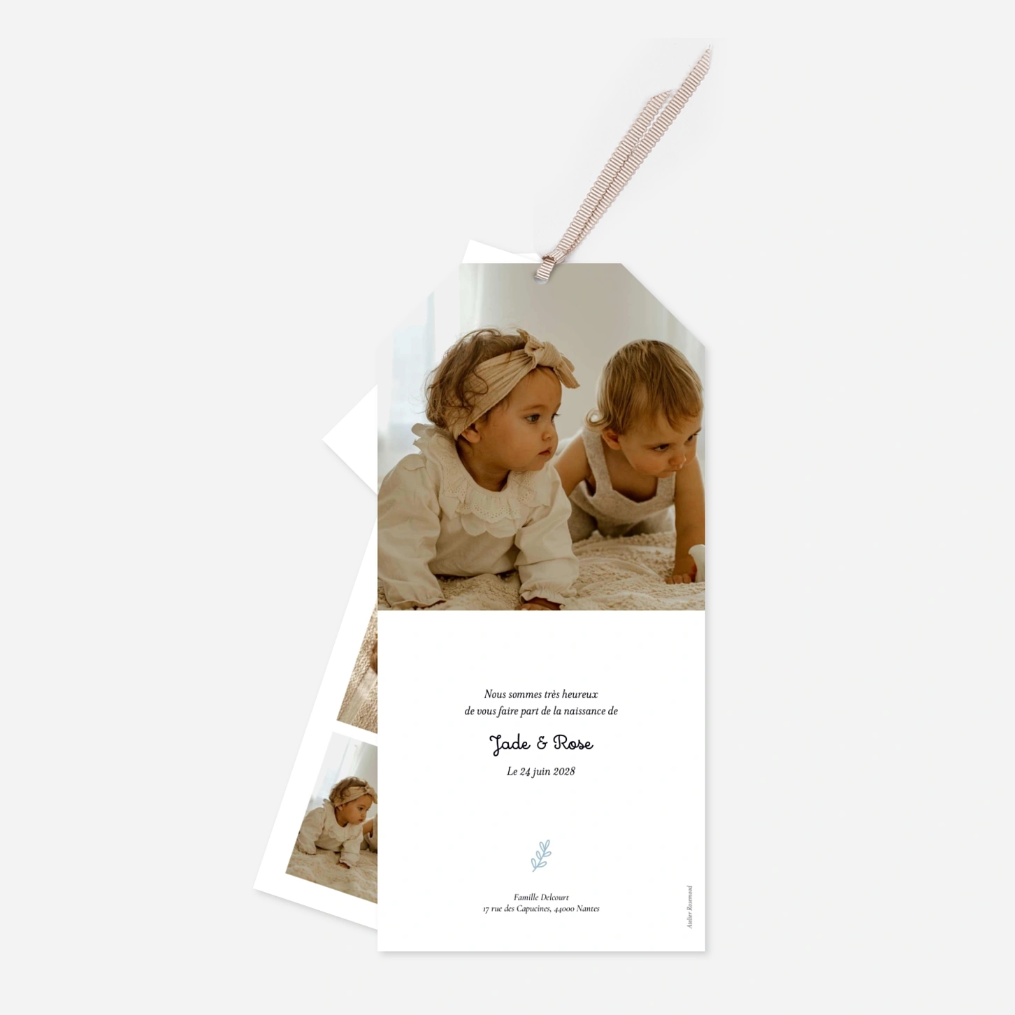 Faire-part naissance Notre foyer