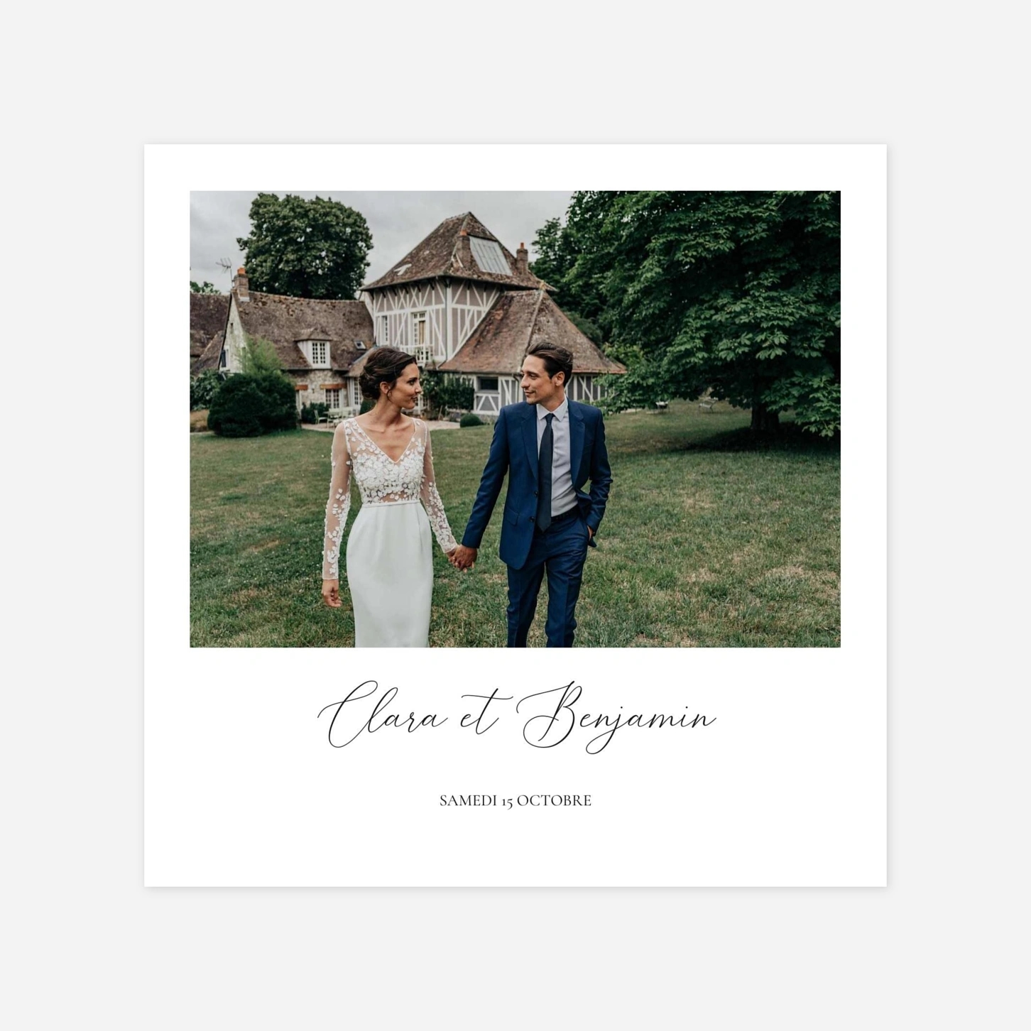 Carte de remerciements Notre lieu