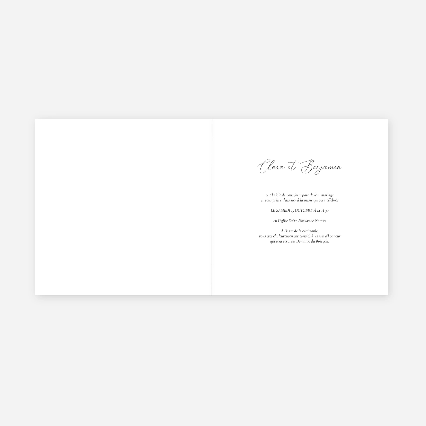 Faire-part mariage Notre lieu