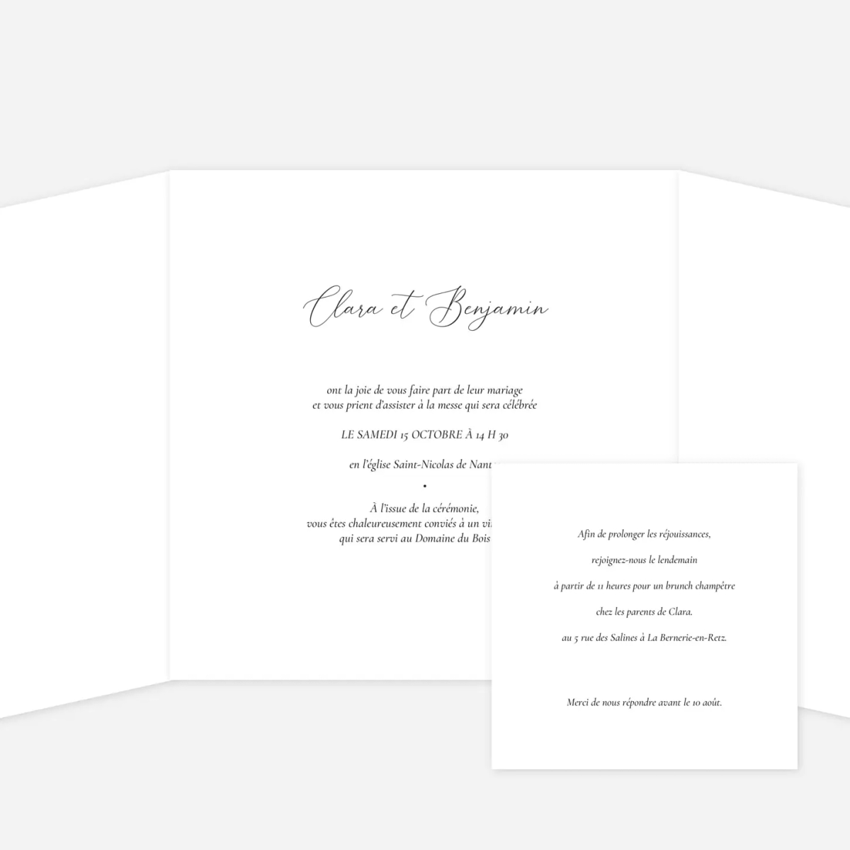 Faire-part mariage Notre lieu