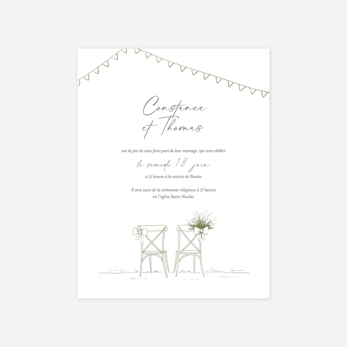 Faire-part mariage Notre moment