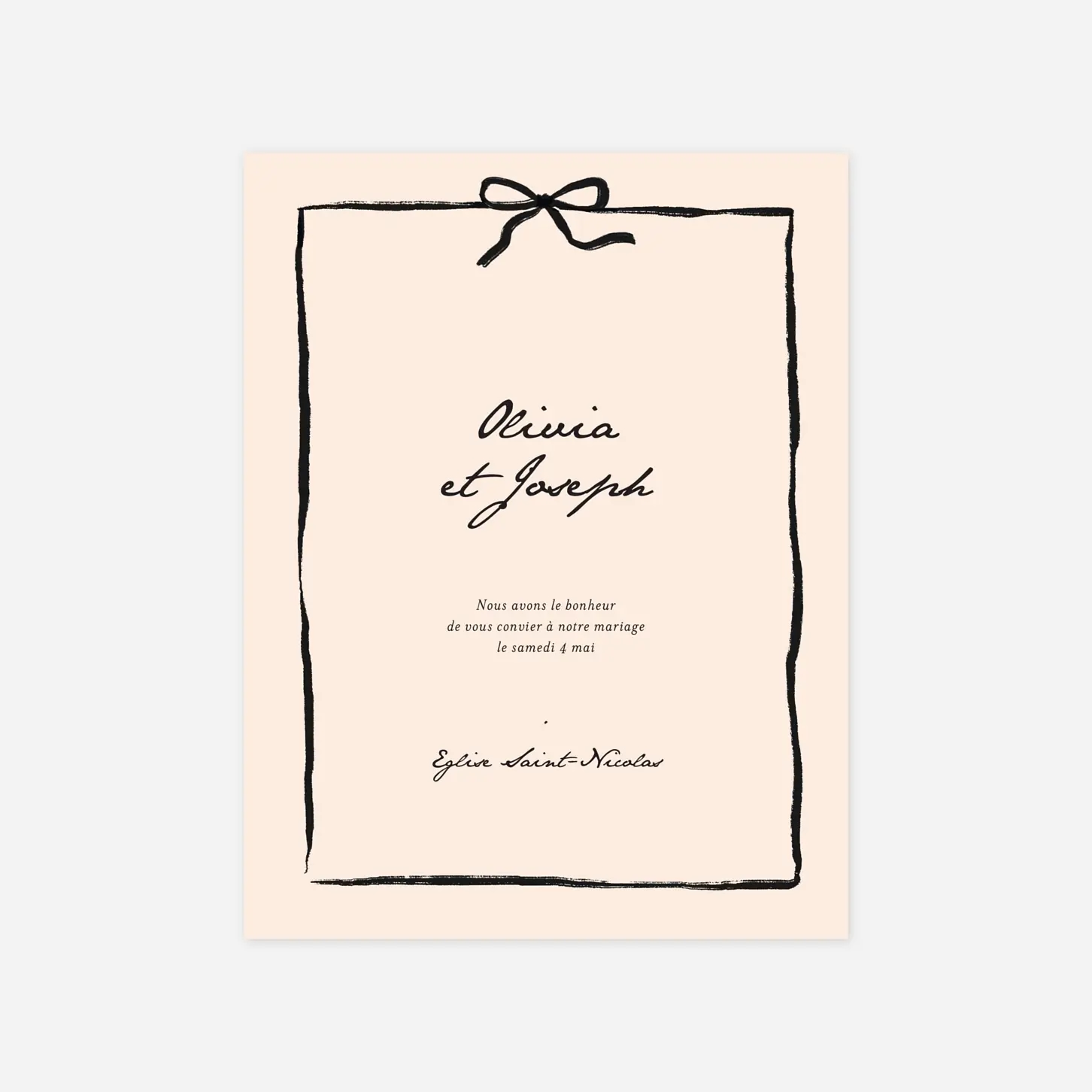 Faire-part mariage Notre union