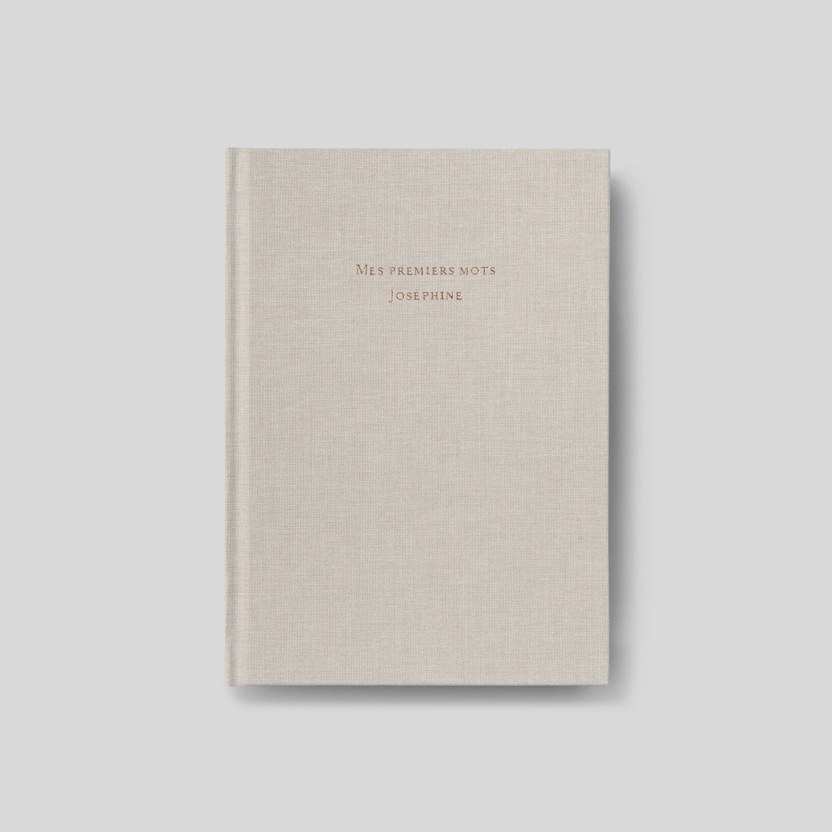 Carnet personnalisé Tissu doré