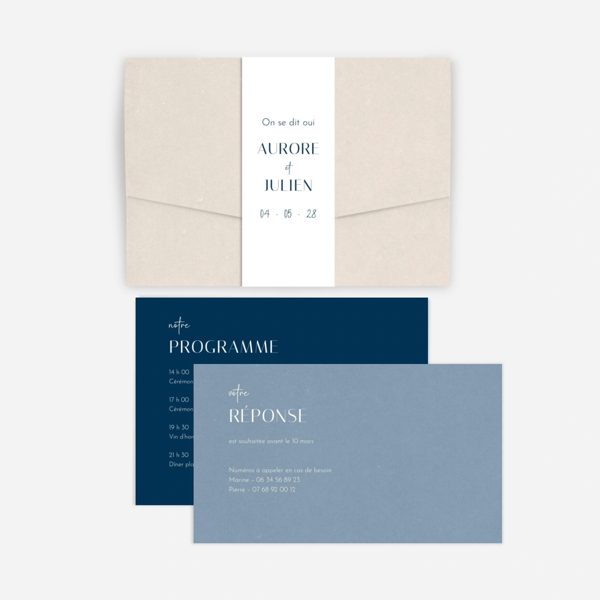 Faire-part mariage Nos Sentiments