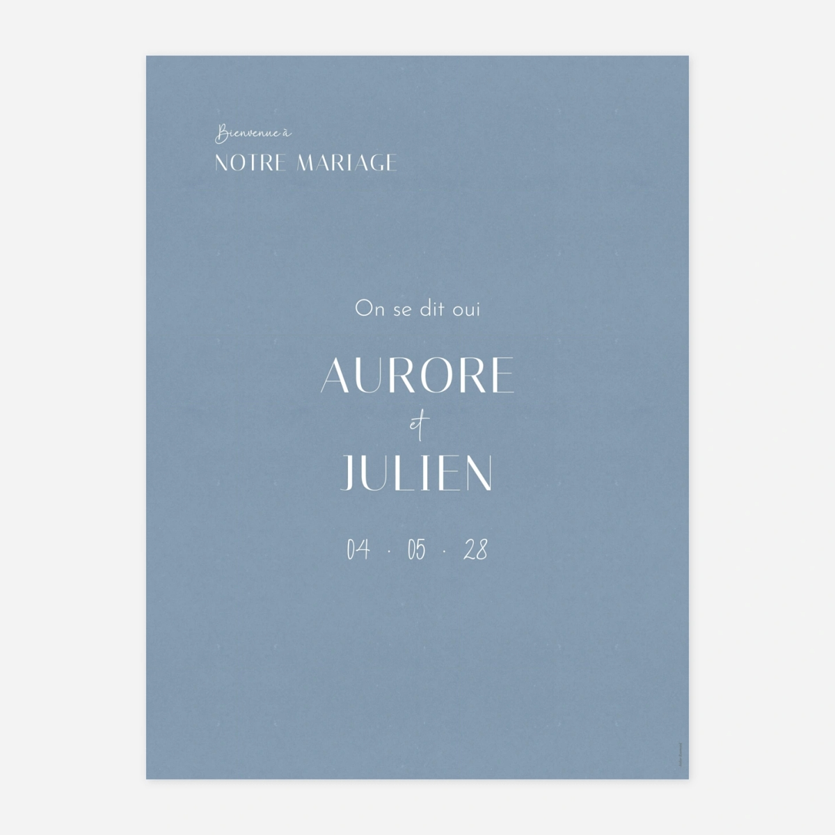 Panneau mariage Nos Sentiments